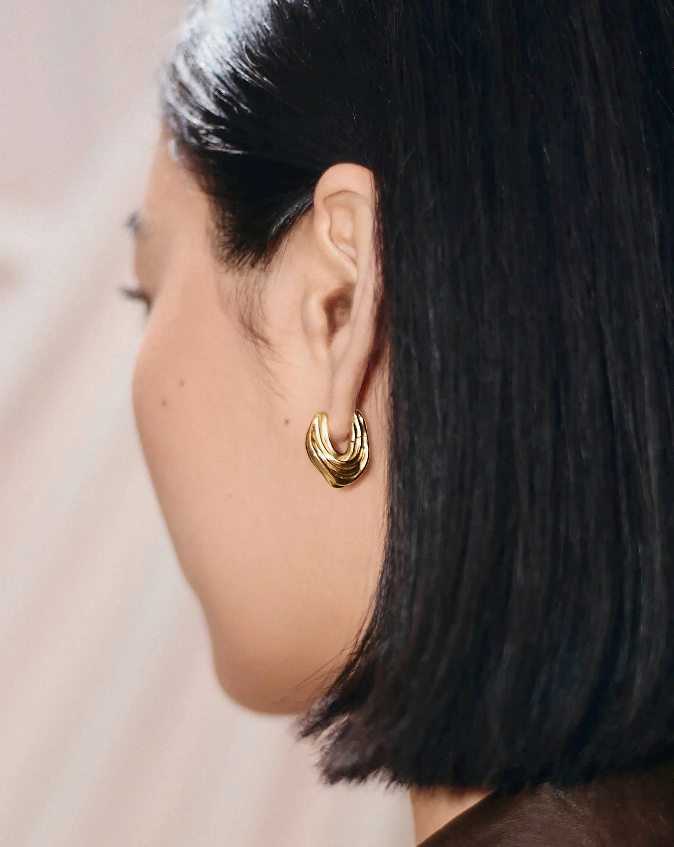 MARKGONG Draped Hoop Earrings | 18k Gold Plated - Image 2