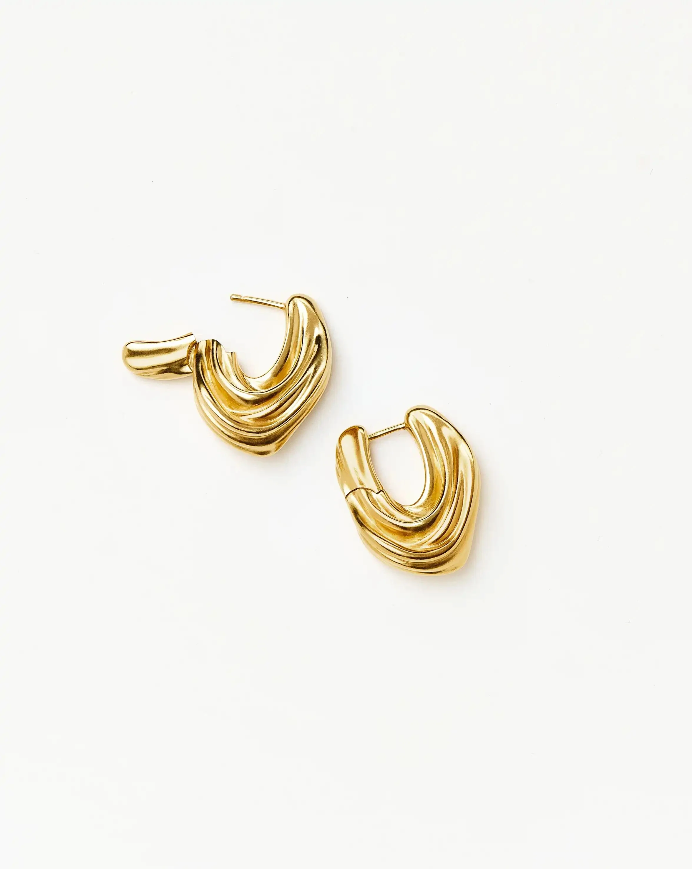 MARKGONG Draped Hoop Earrings | 18k Gold Plated - Image 4
