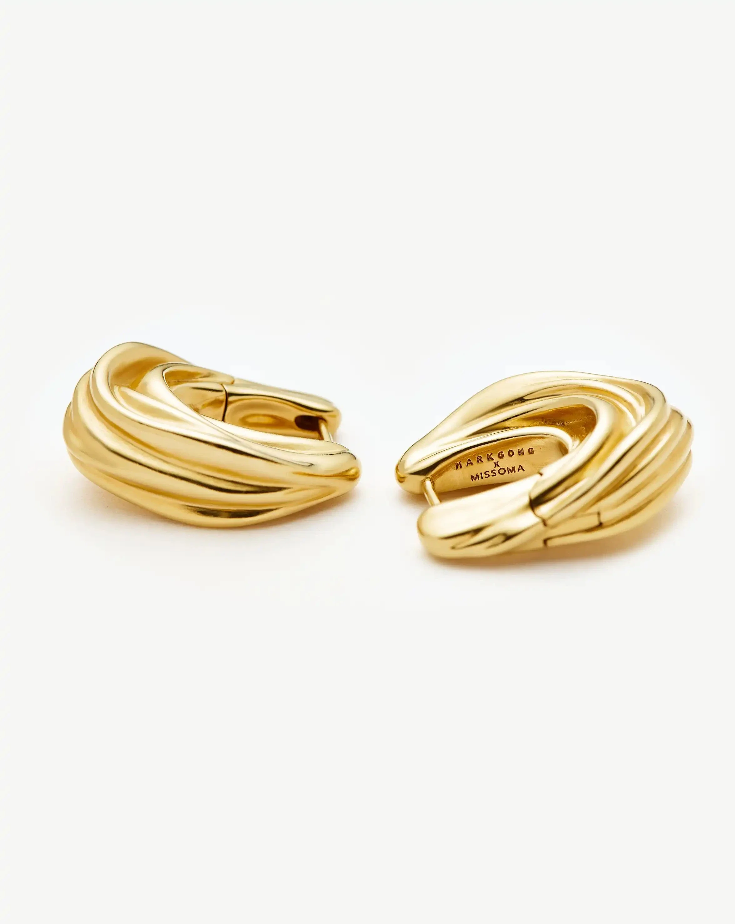 MARKGONG Draped Hoop Earrings | 18k Gold Plated - Image 5