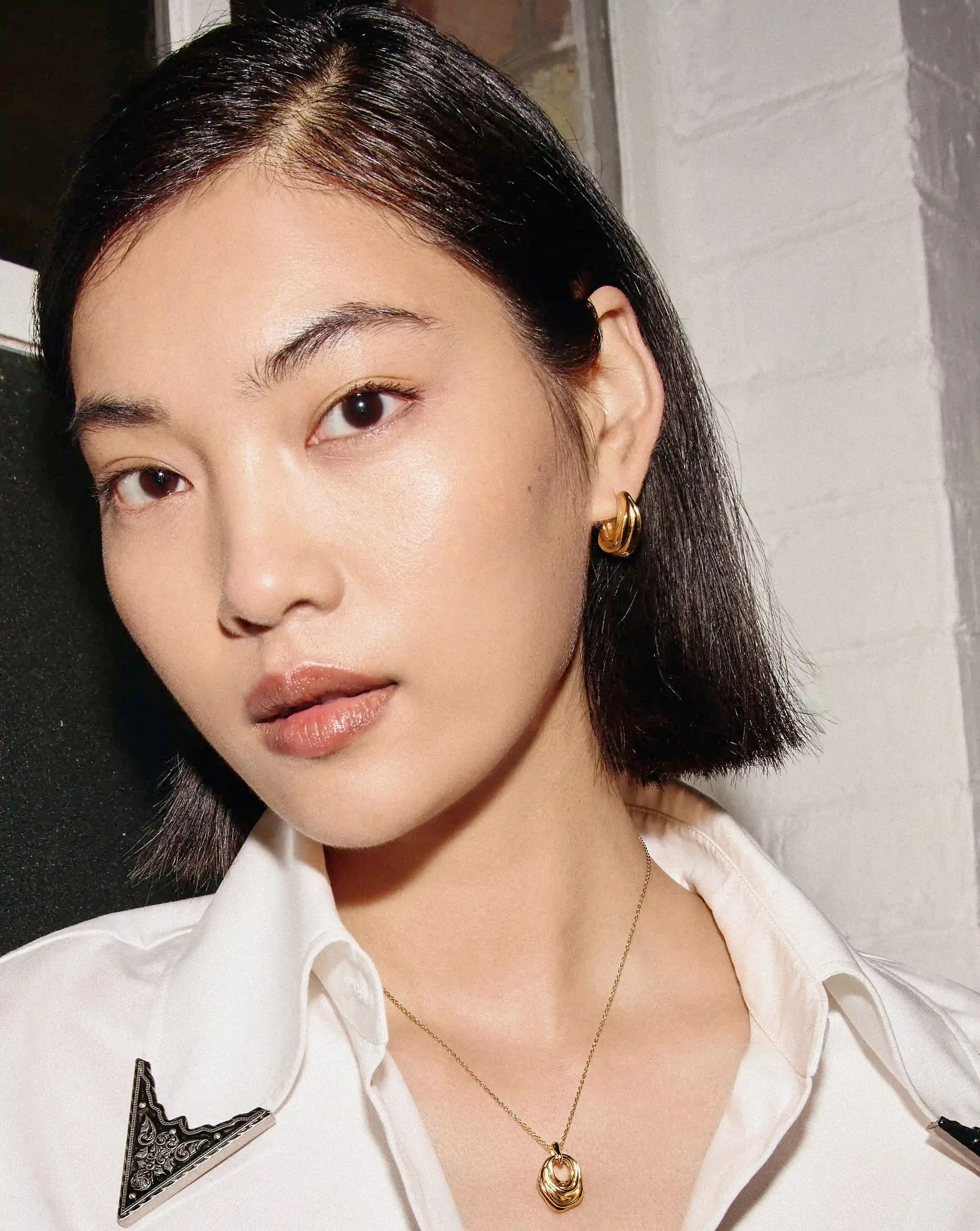 MARKGONG Draped Hoop Earrings | 18k Gold Plated - Image 6
