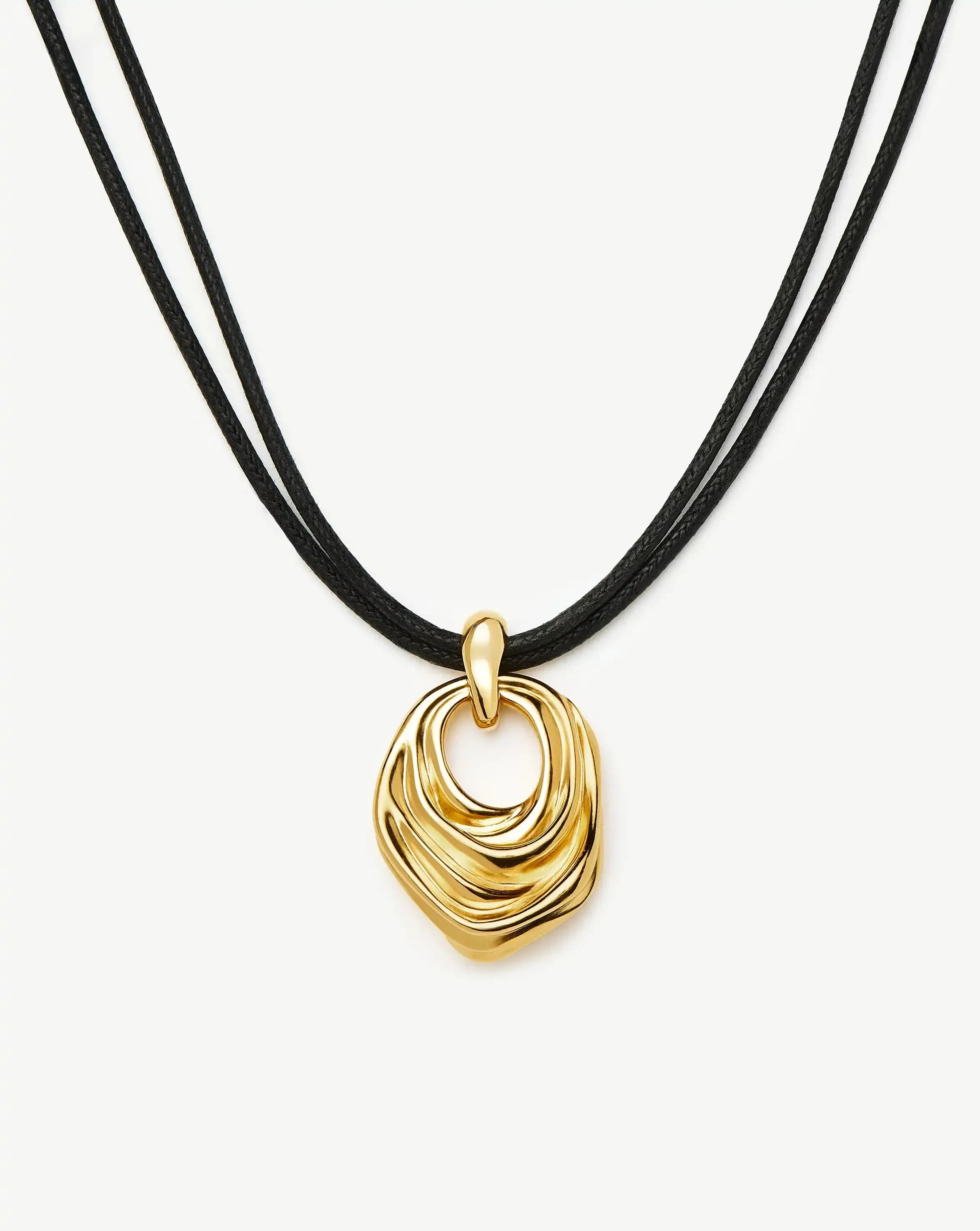 MARKGONG Draped Statement Cord Necklace | 18k Gold Plated