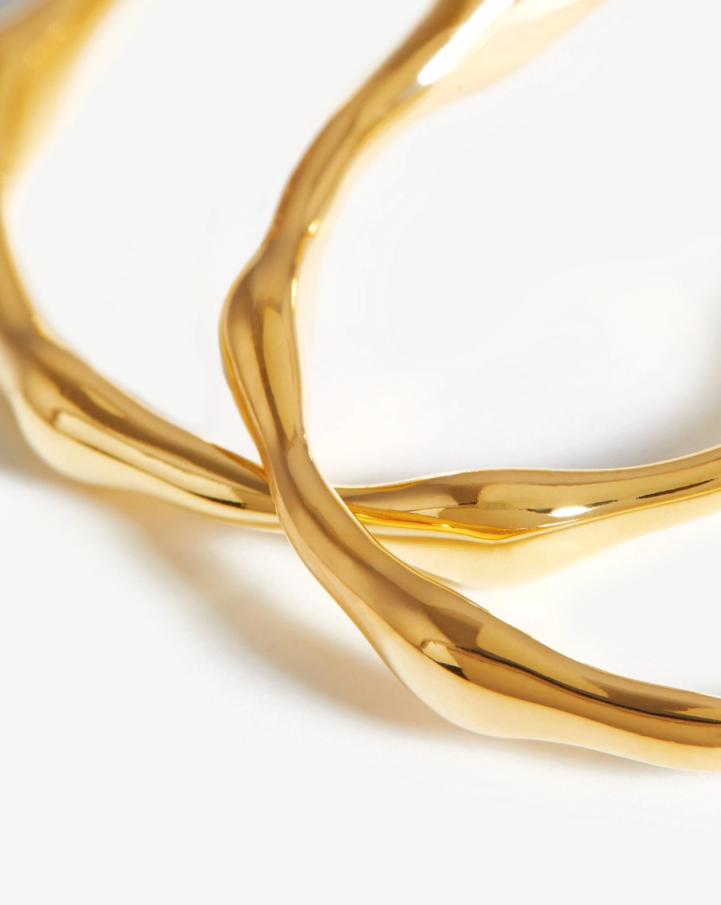 Medium Molten Hoop Earrings - Image 4