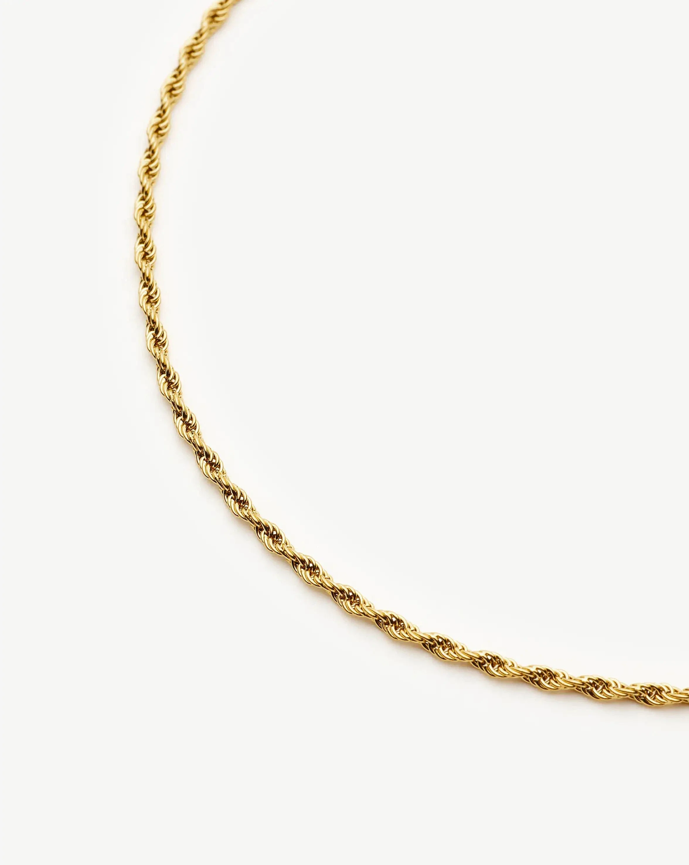 Medium Rope Chain Necklace | 18k Gold Plated - Image 4
