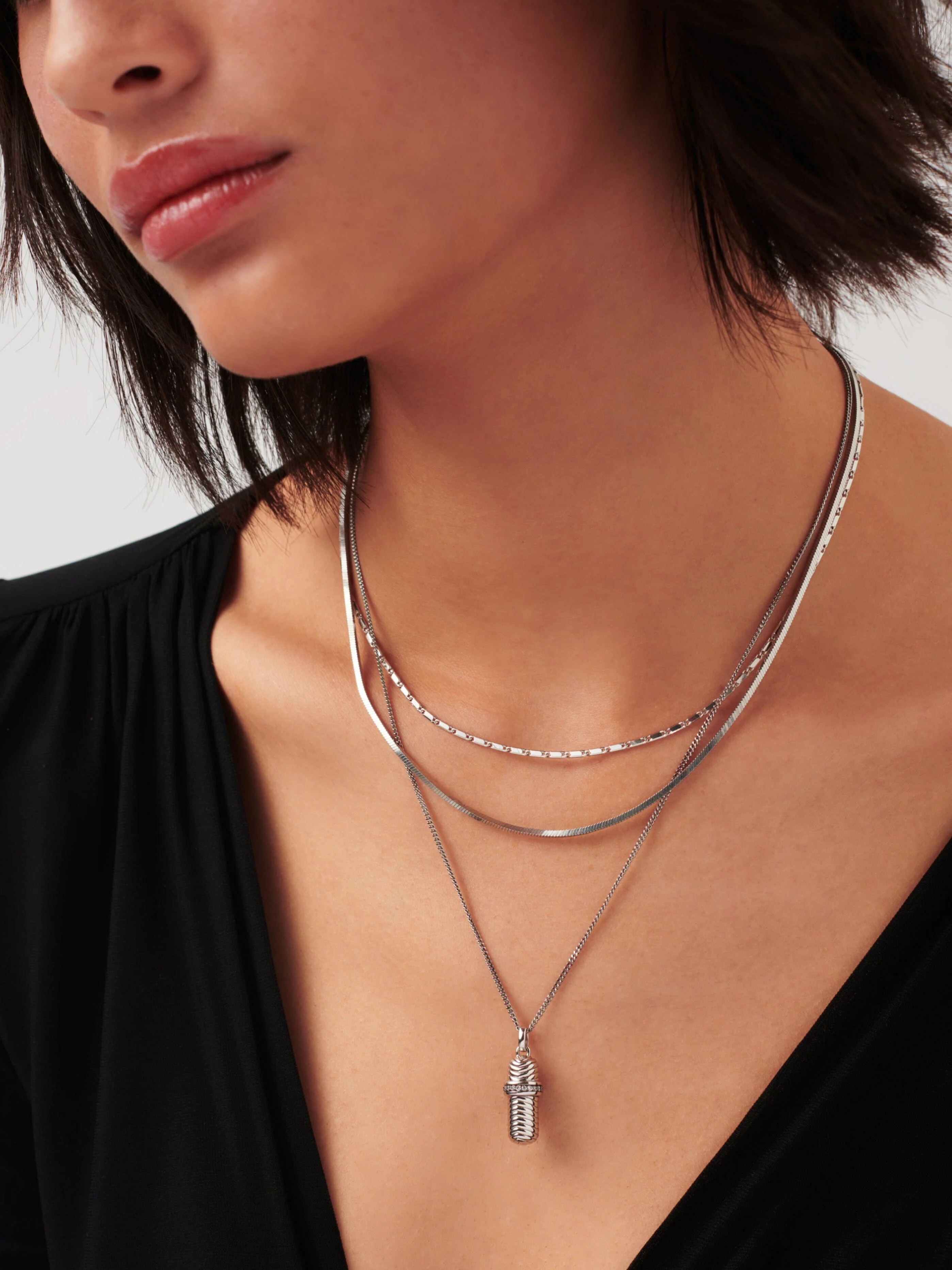 Message in a Bottle Ridge Pendant Necklace | Silver Plated - Image 2
