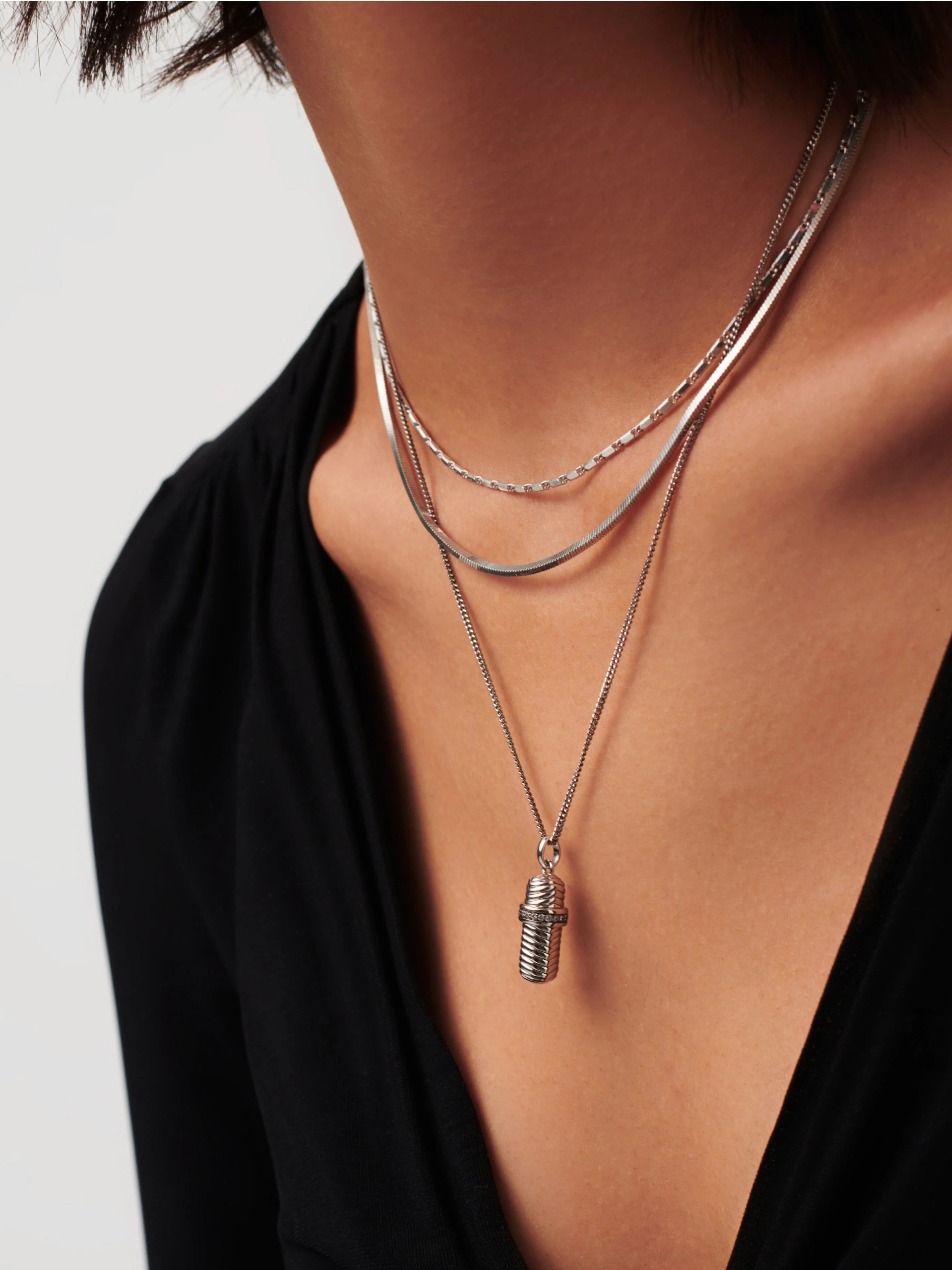 Message in a Bottle Ridge Pendant Necklace | Silver Plated - Image 5