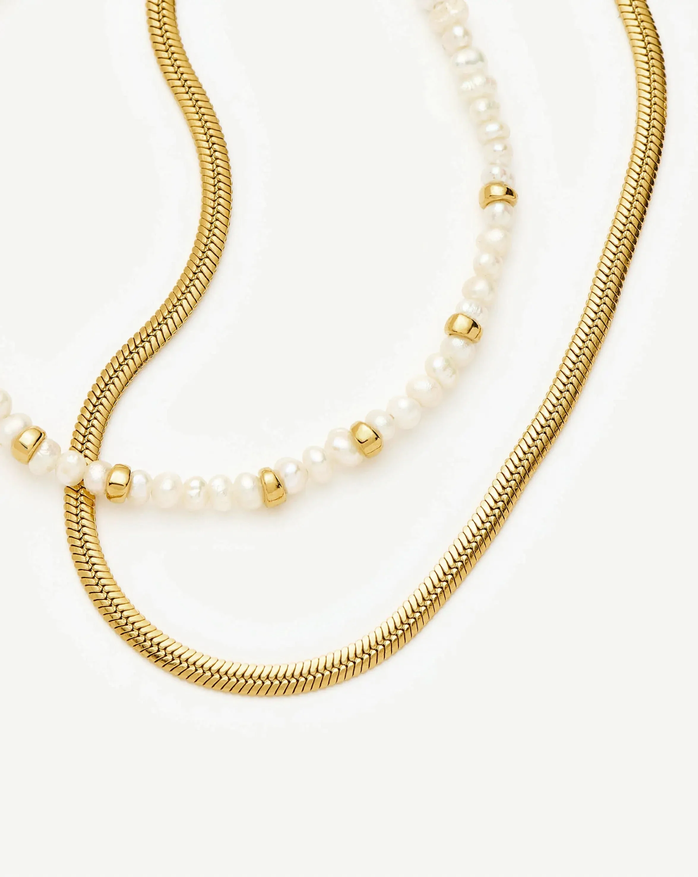 The Everyday Pearl Bracelet Set | 18k Gold Plated/Pearl - Image 4