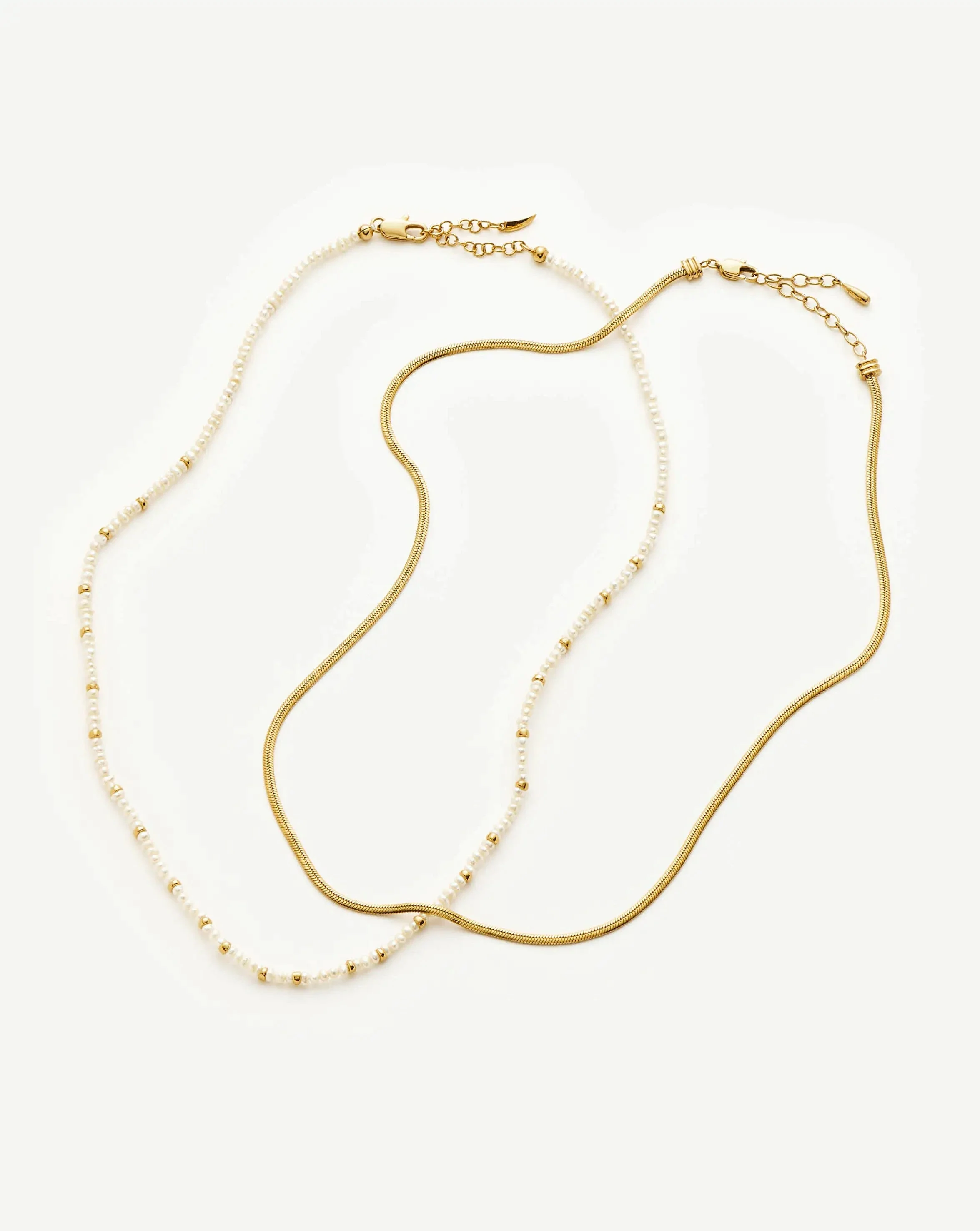 The Everyday Pearl Necklace Set | 18k Gold Plated/Pearl - Image 5