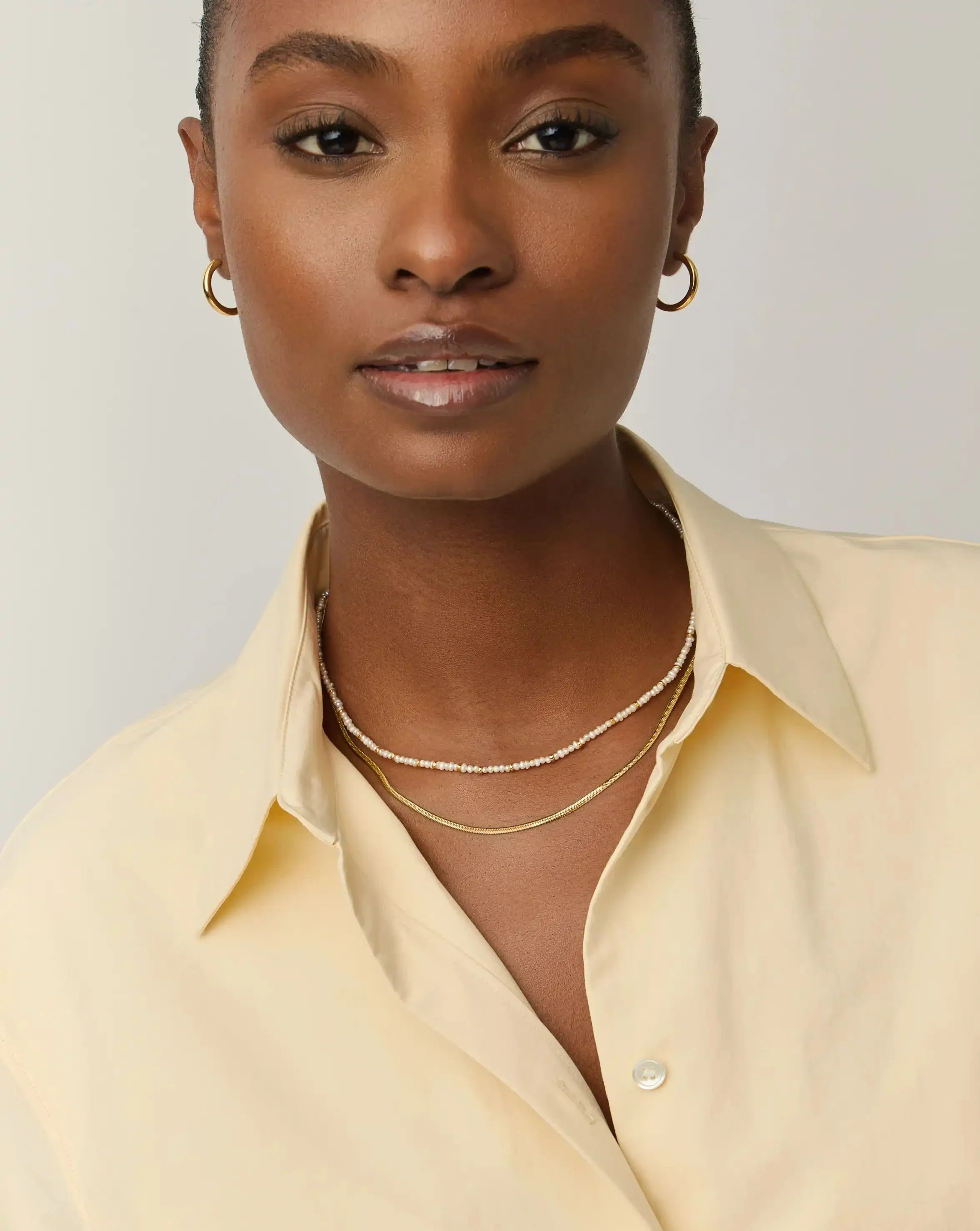 The Everyday Pearl Necklace Set | 18k Gold Plated/Pearl - Image 6