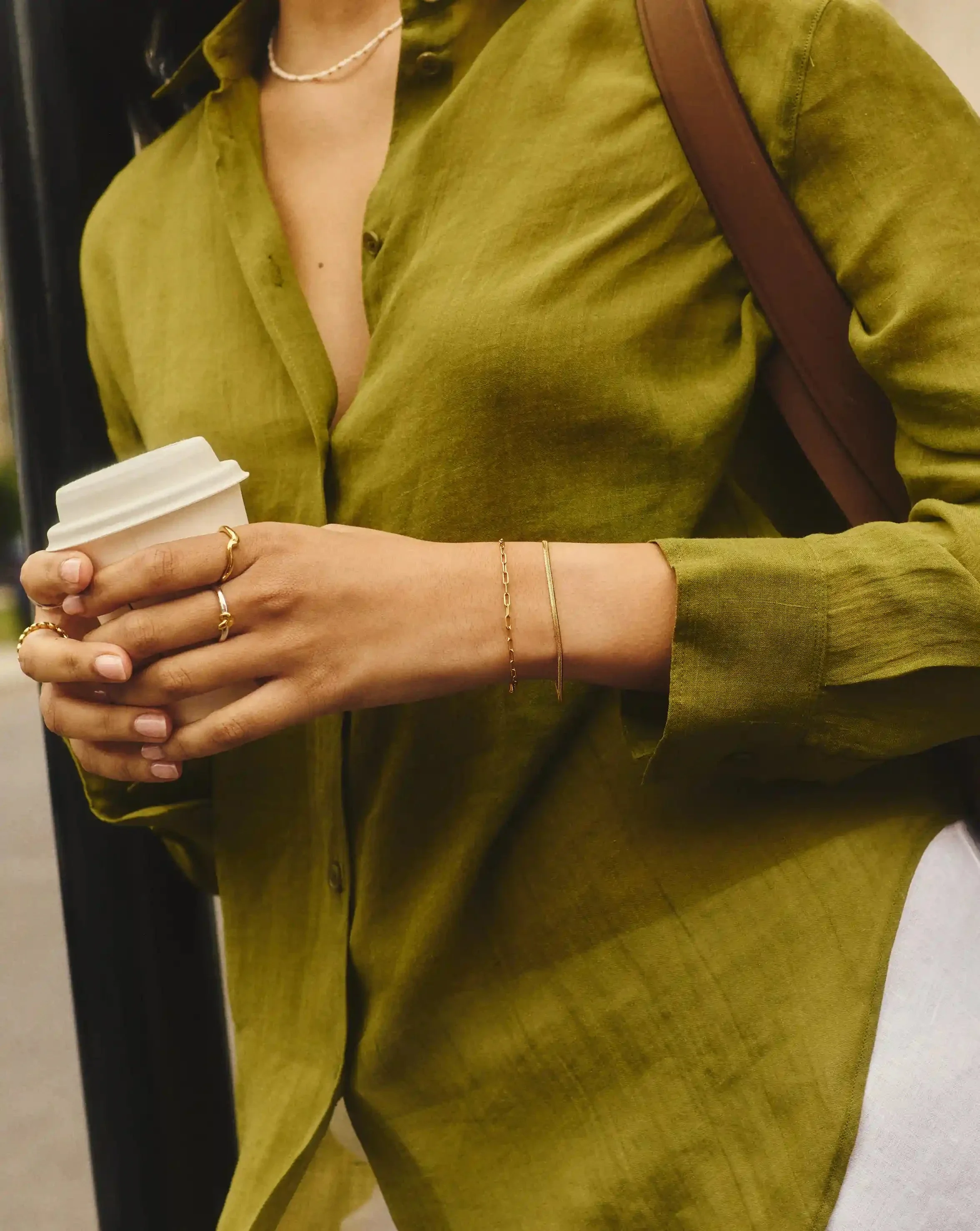 Mini Paperclip Chain Bracelet | 18k Gold Plated - Image 6