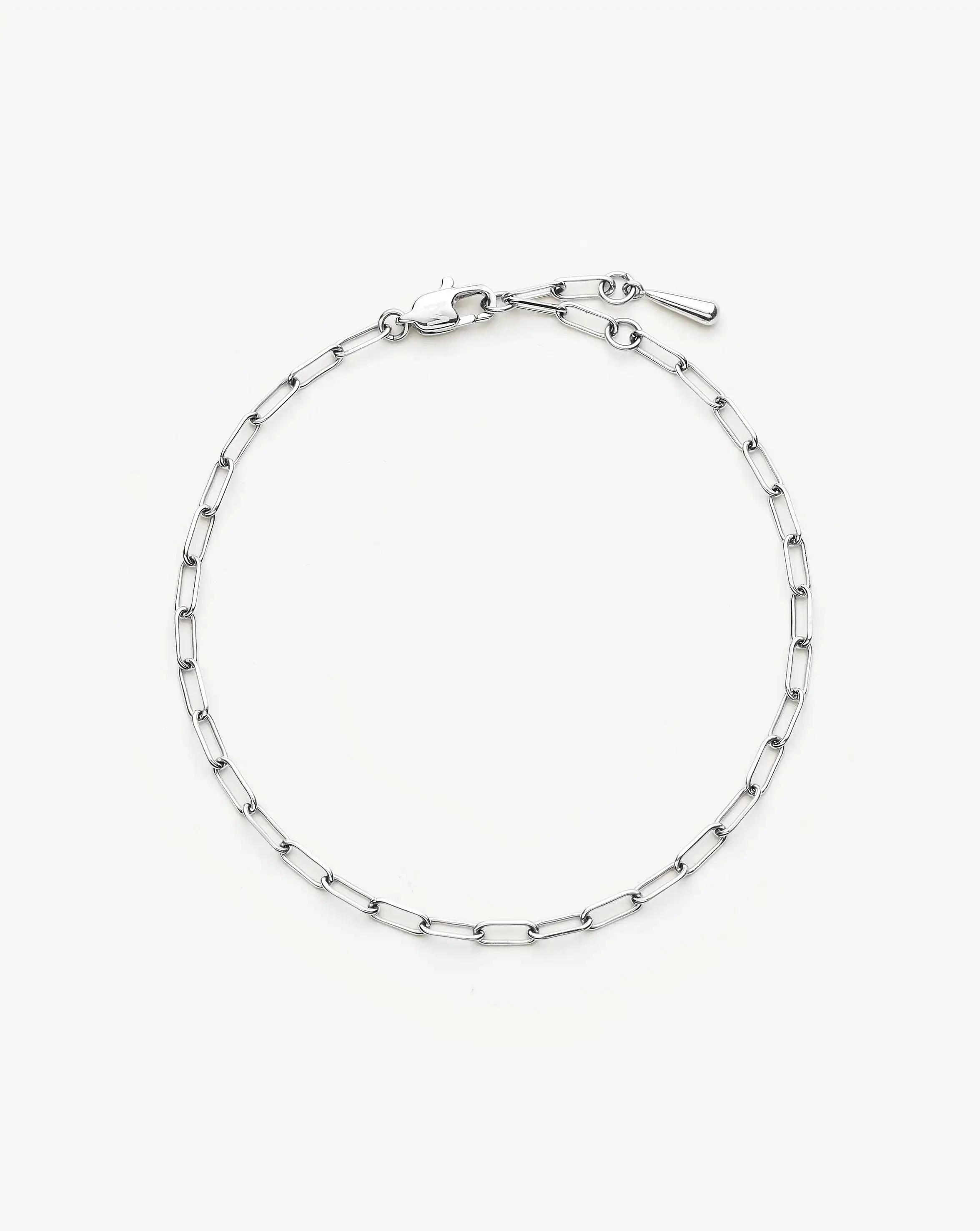 Mini Paperclip Chain Bracelet | Platinum Plated