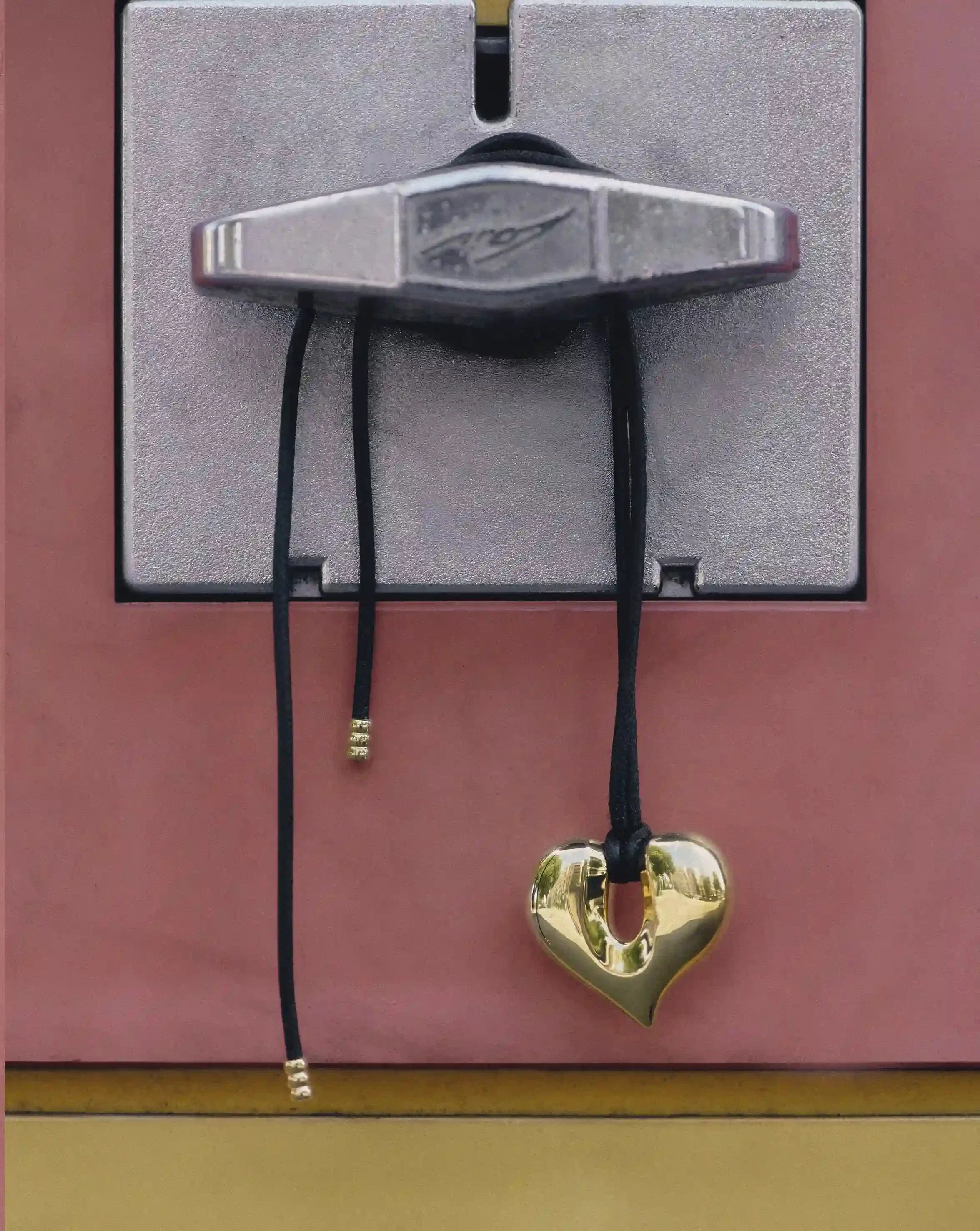 Molten Heart Pendant Cord Necklace | 18k Gold Plated - Image 6
