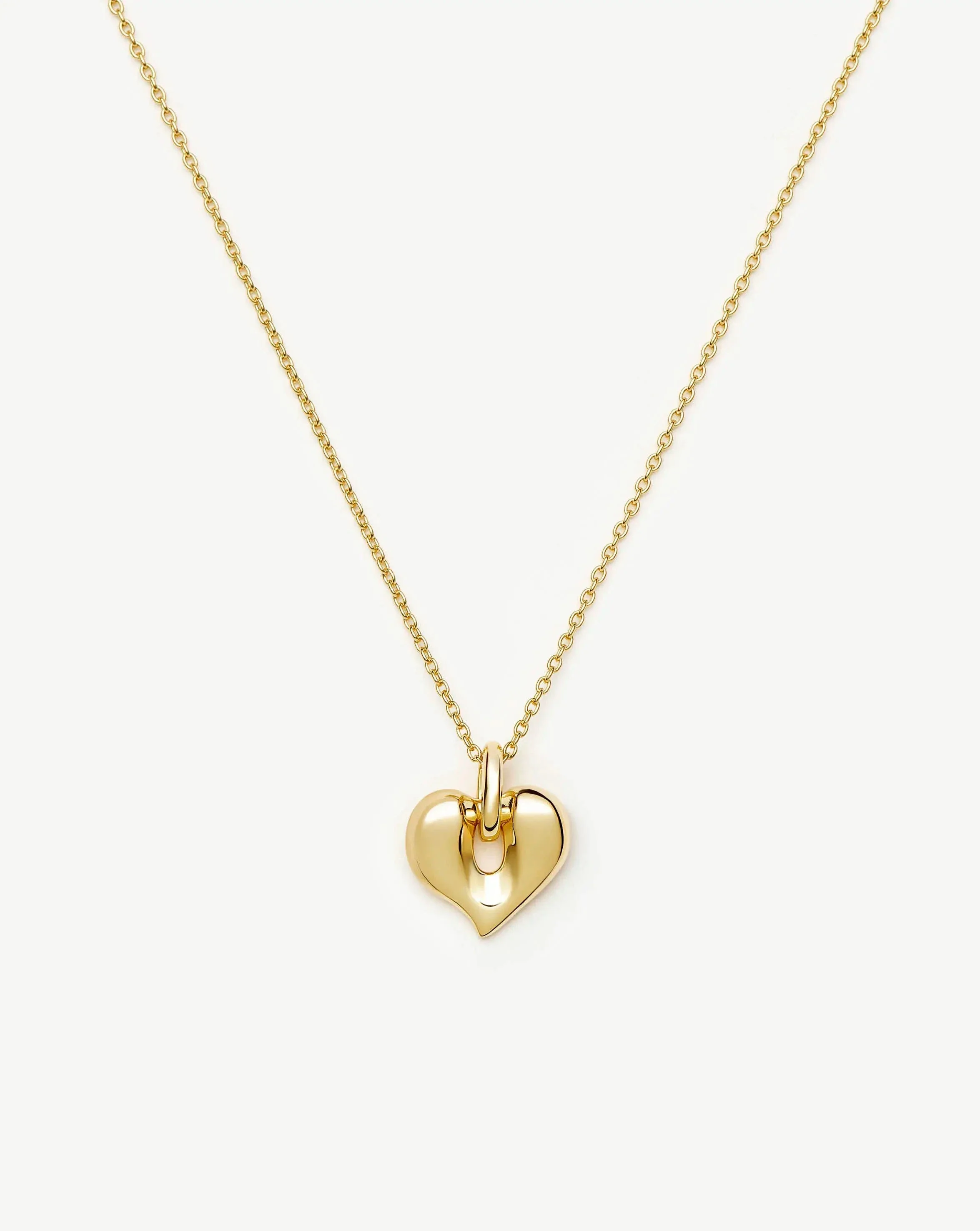 Molten Heart Pendant Necklace | 18k Gold Plated