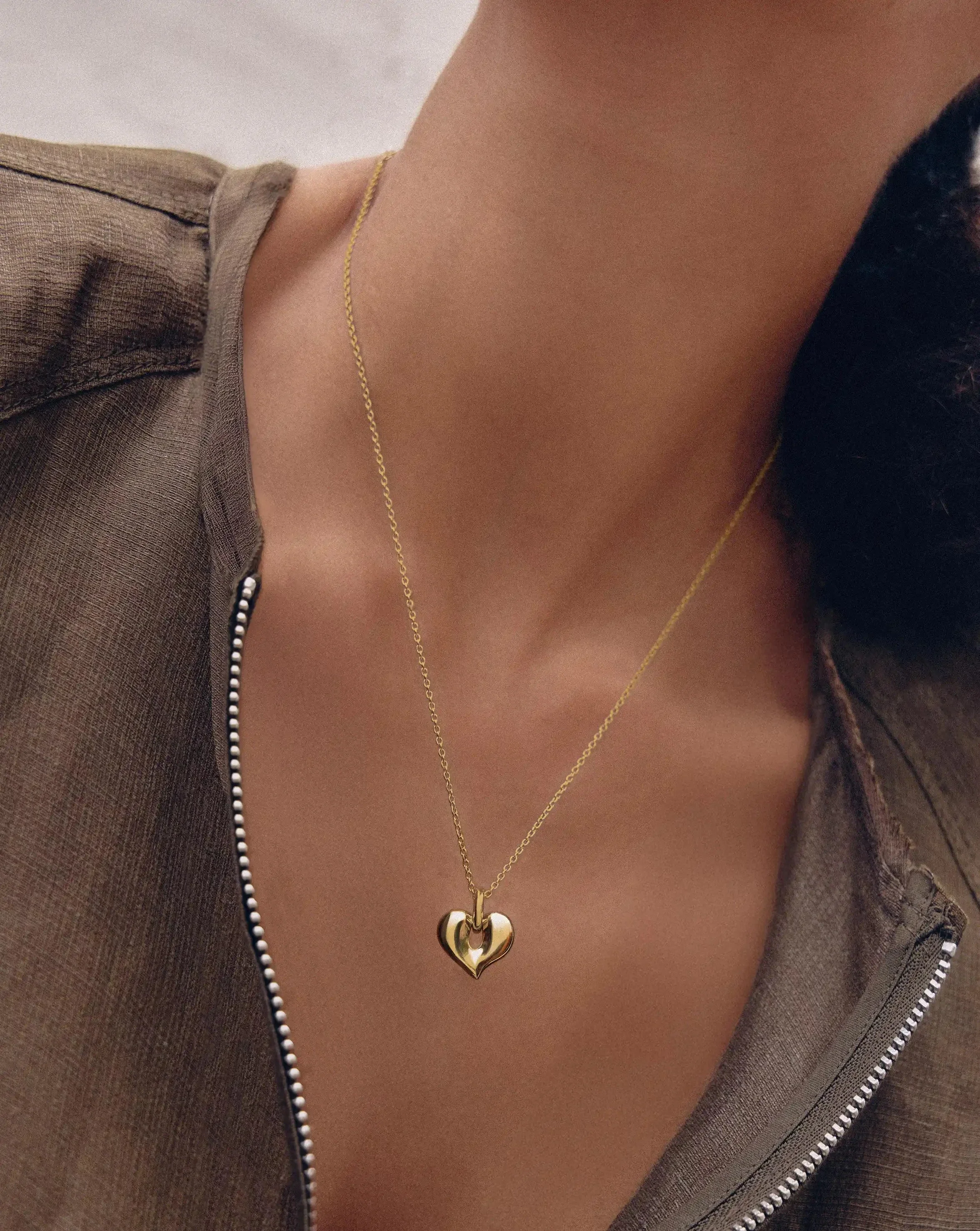 Molten Heart Pendant Necklace | 18k Gold Plated - Image 2