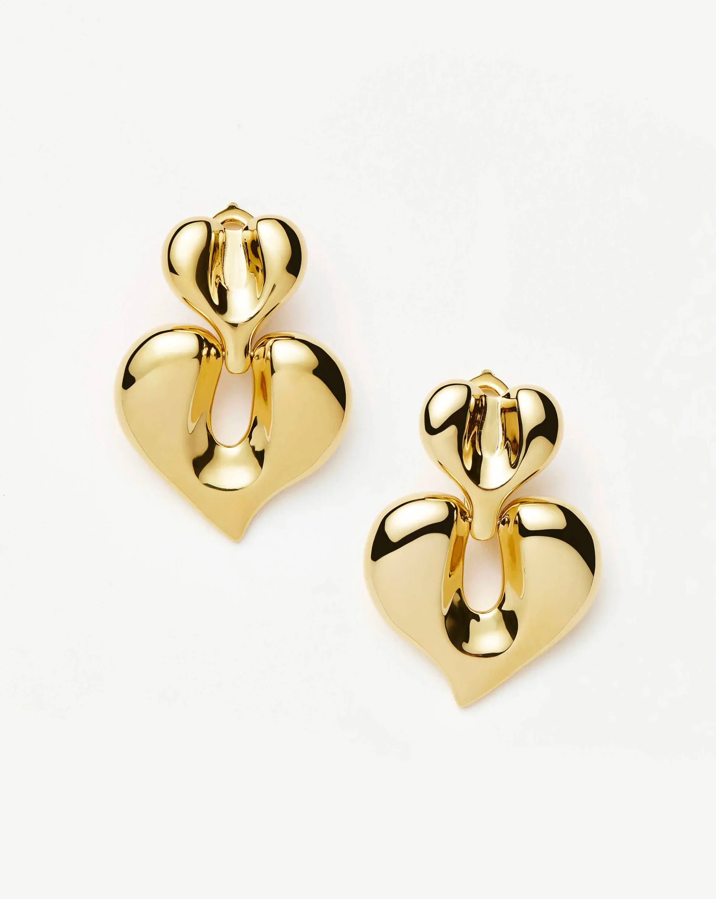 Molten Heart Statement Earrings | 18k Gold Plated