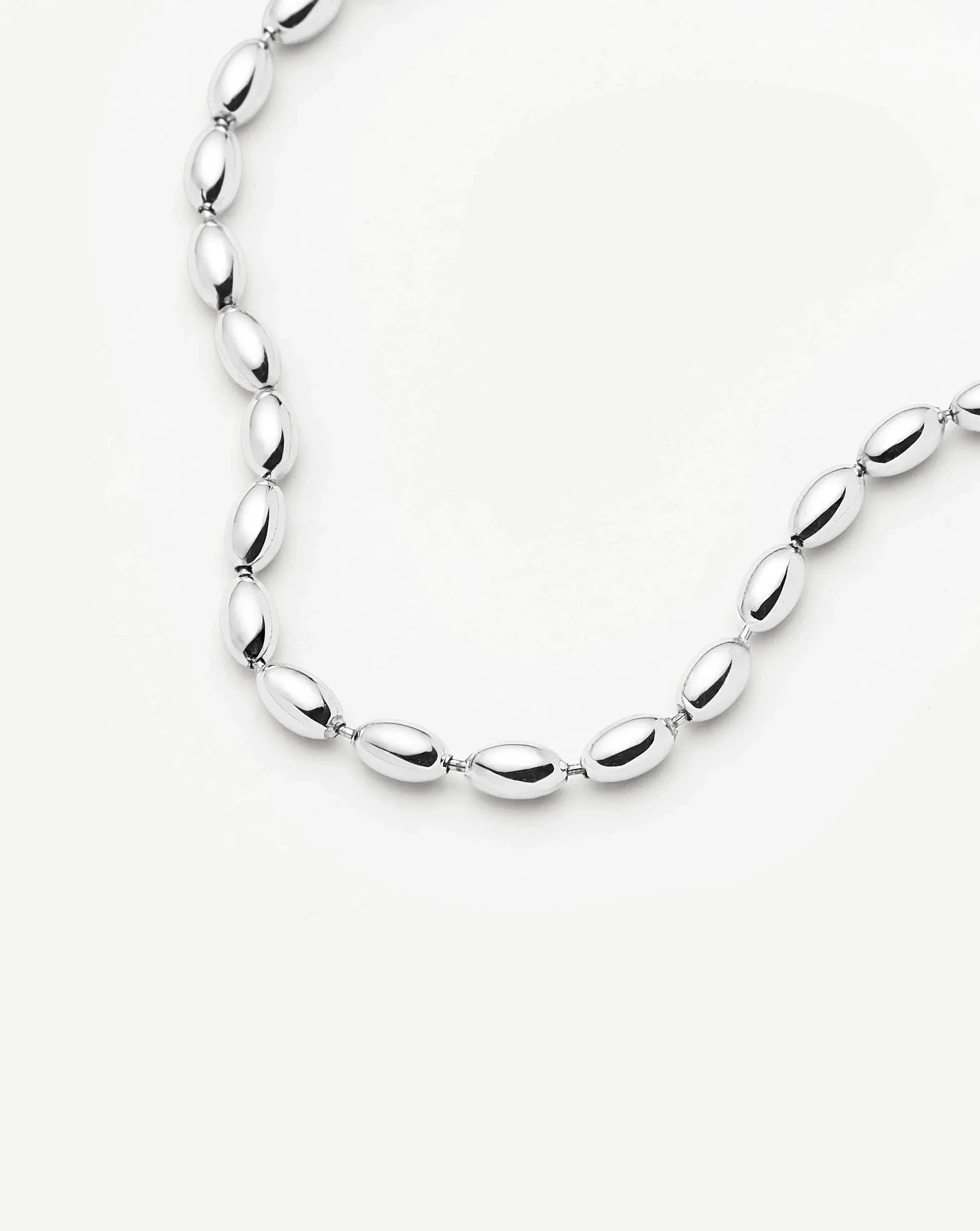 Molten Olive Chain Bracelet | Silver Plated - Image 4