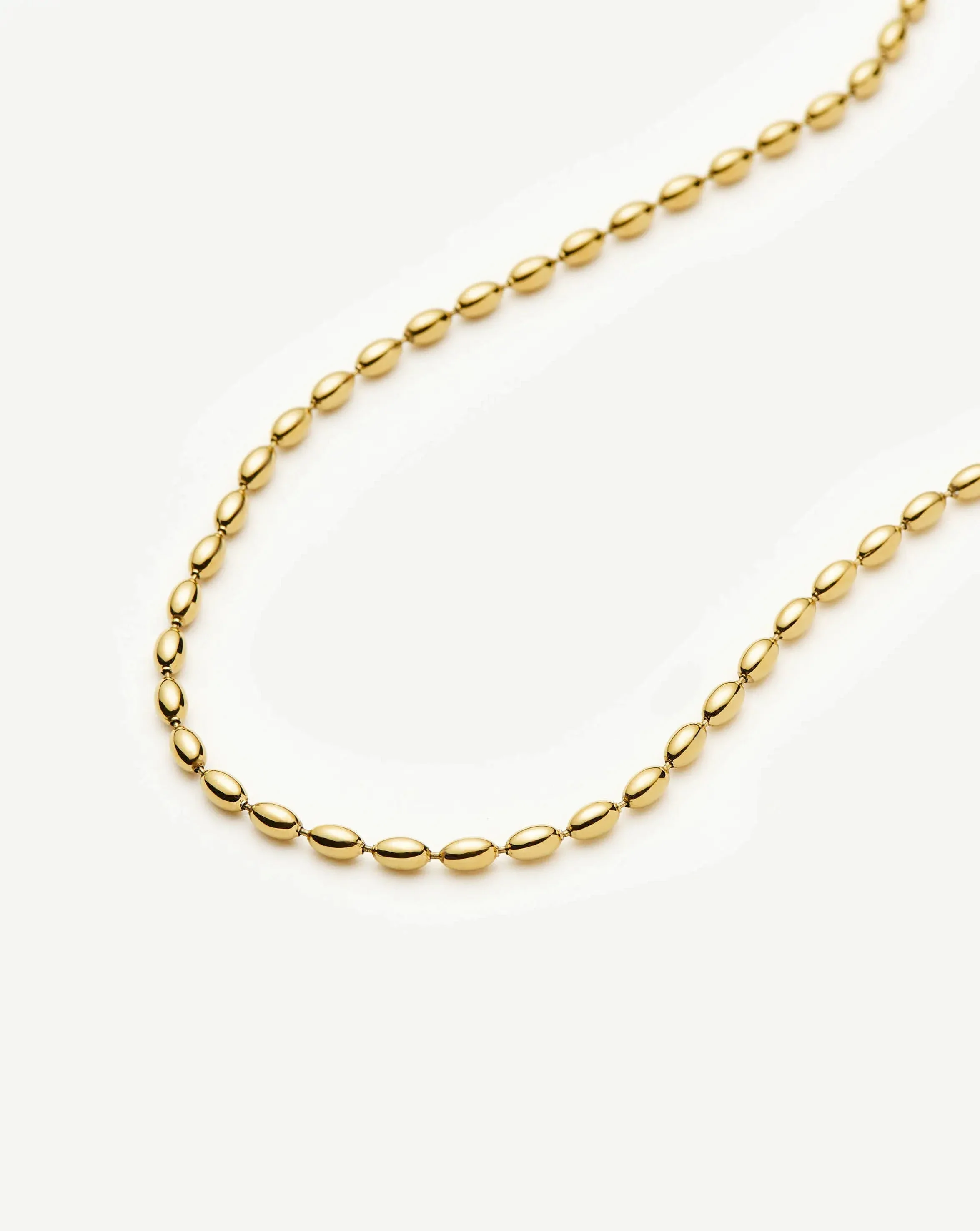 Molten Olive Chain Necklace | 18k Gold Plated - Image 4