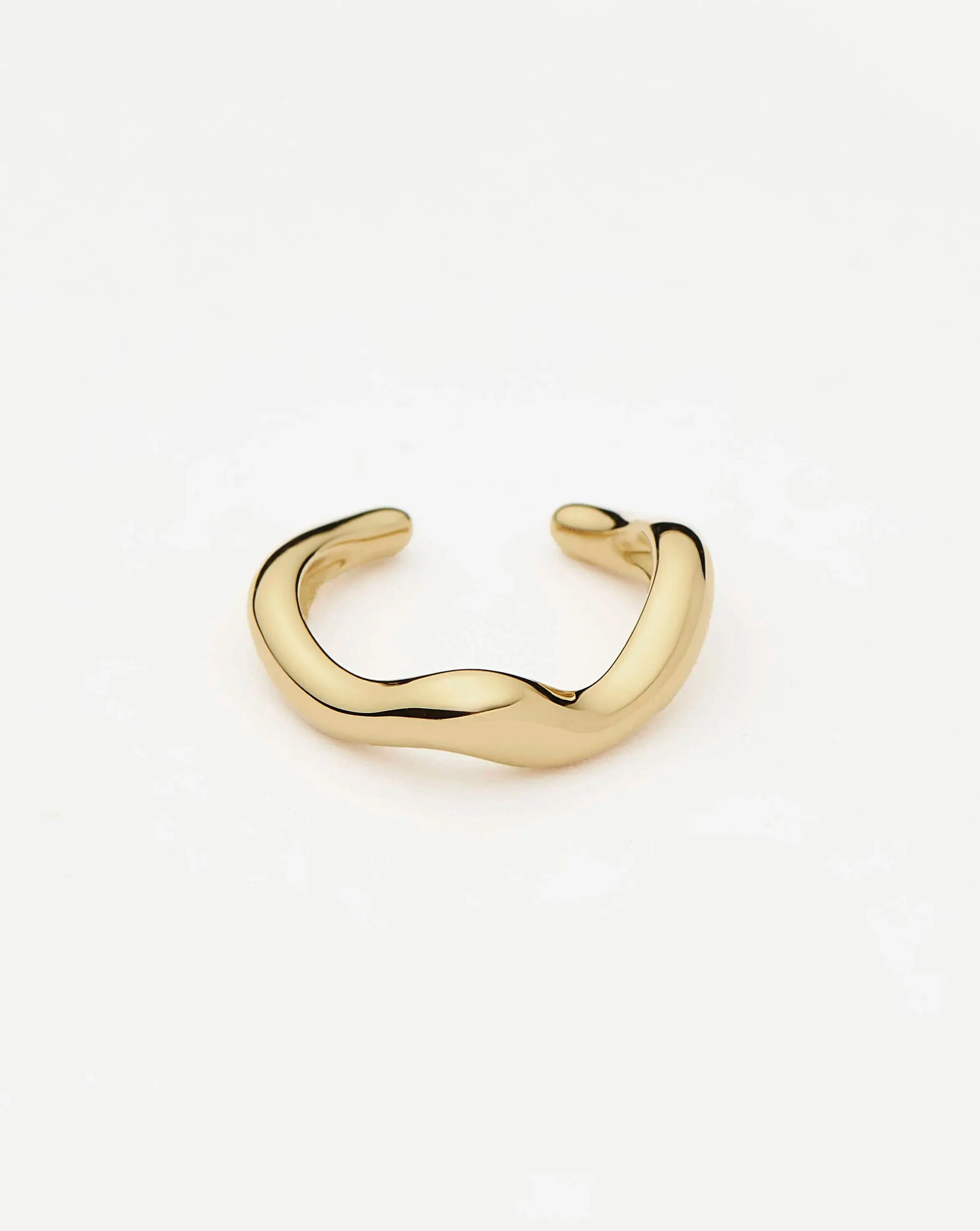 Molten Snow Solid Gold Ear Cuff | 14k Solid Gold