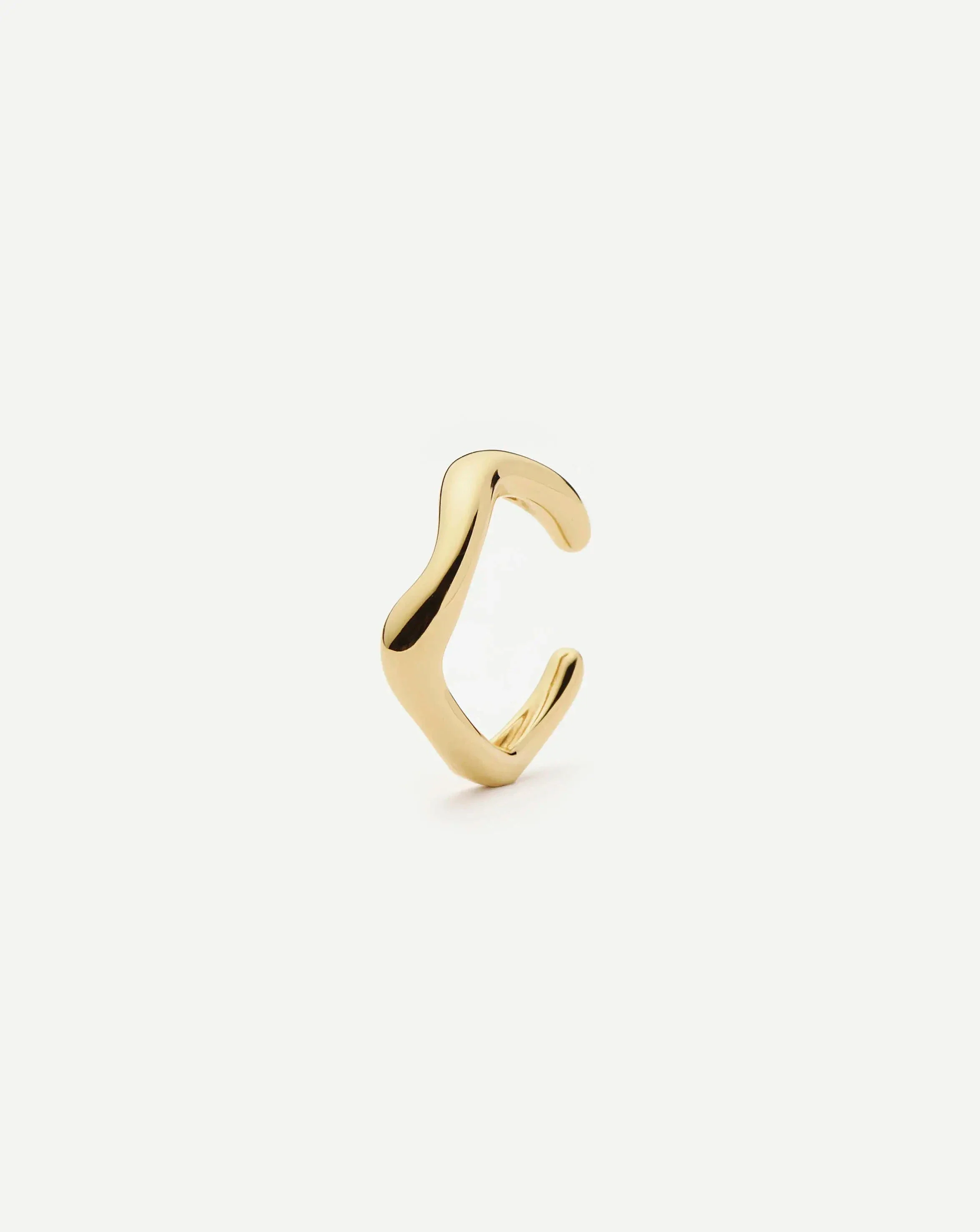 Molten Snow Solid Gold Ear Cuff | 14k Solid Gold - Image 4