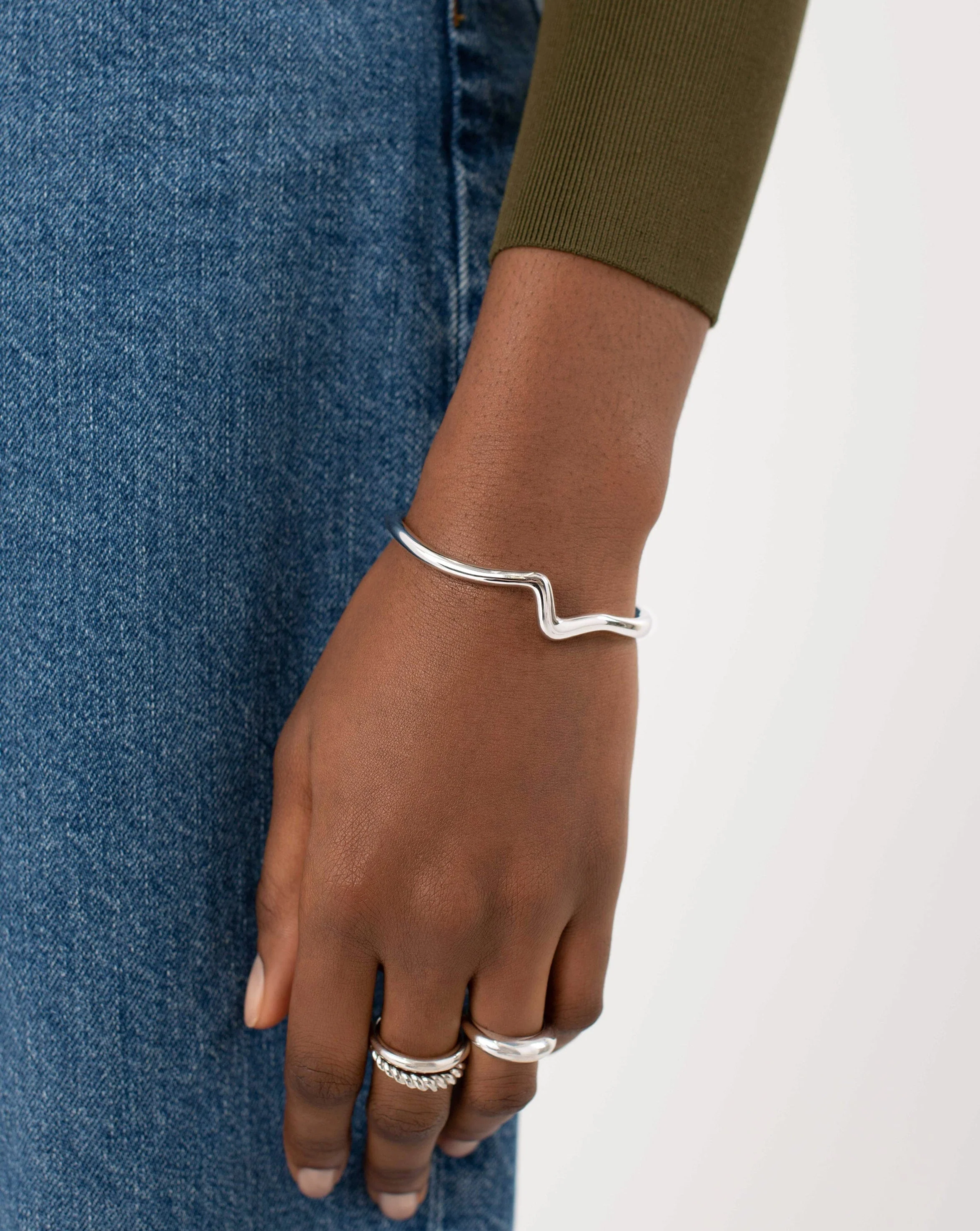 Molten Wave Cuff Bracelet - Image 3
