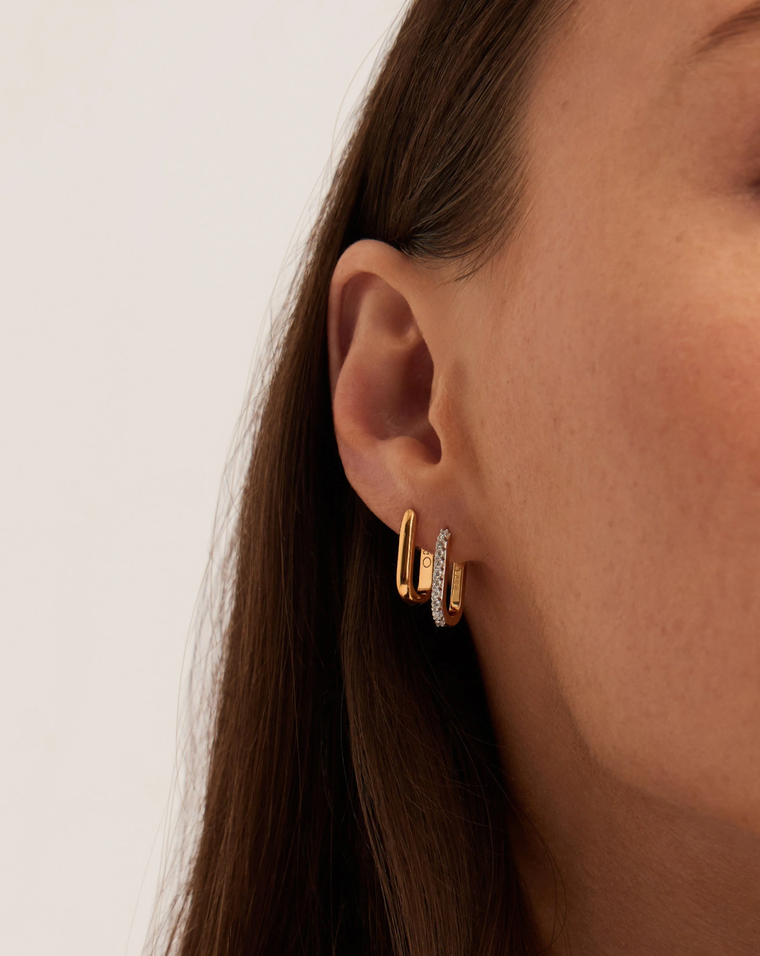 Pave Ovate Huggies | 18k Recycled Gold Vermeil on Recycled Sterling Silver - Image 3