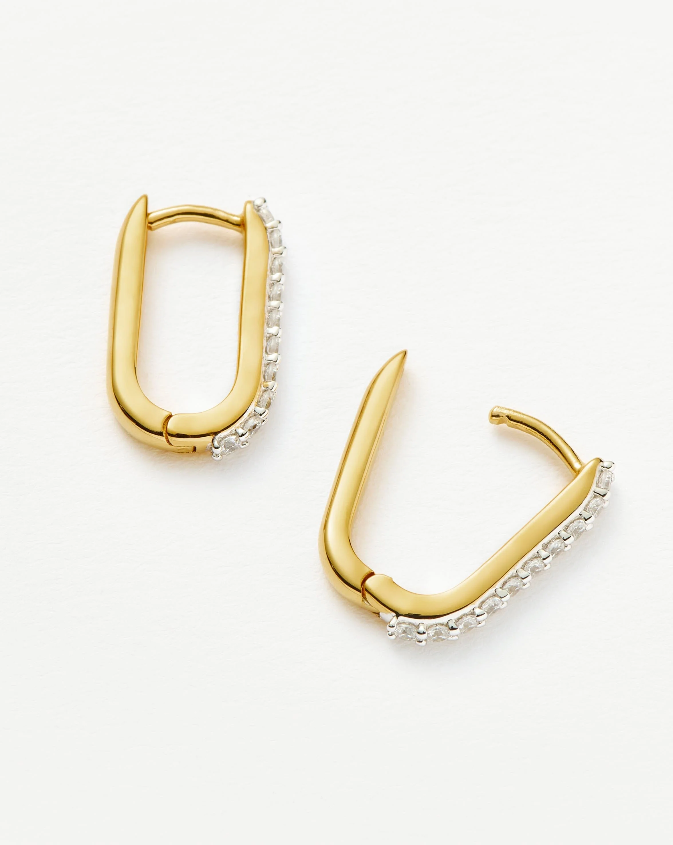 Pave Ovate Huggies | 18k Recycled Gold Vermeil on Recycled Sterling Silver - Image 5