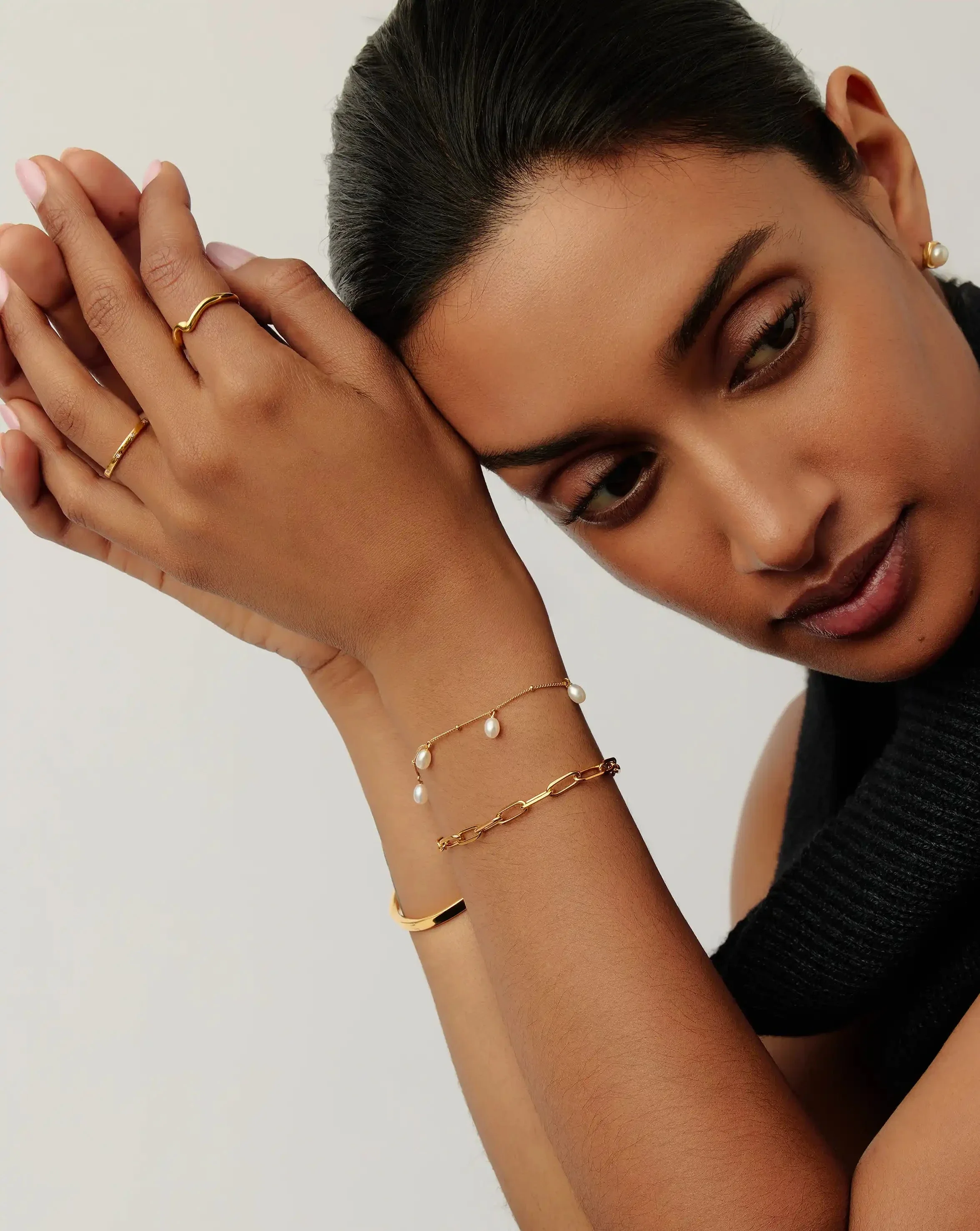 Pearl Baya Baroque Chain Bracelet | 18k Gold Vermeil/Pearl - Image 6