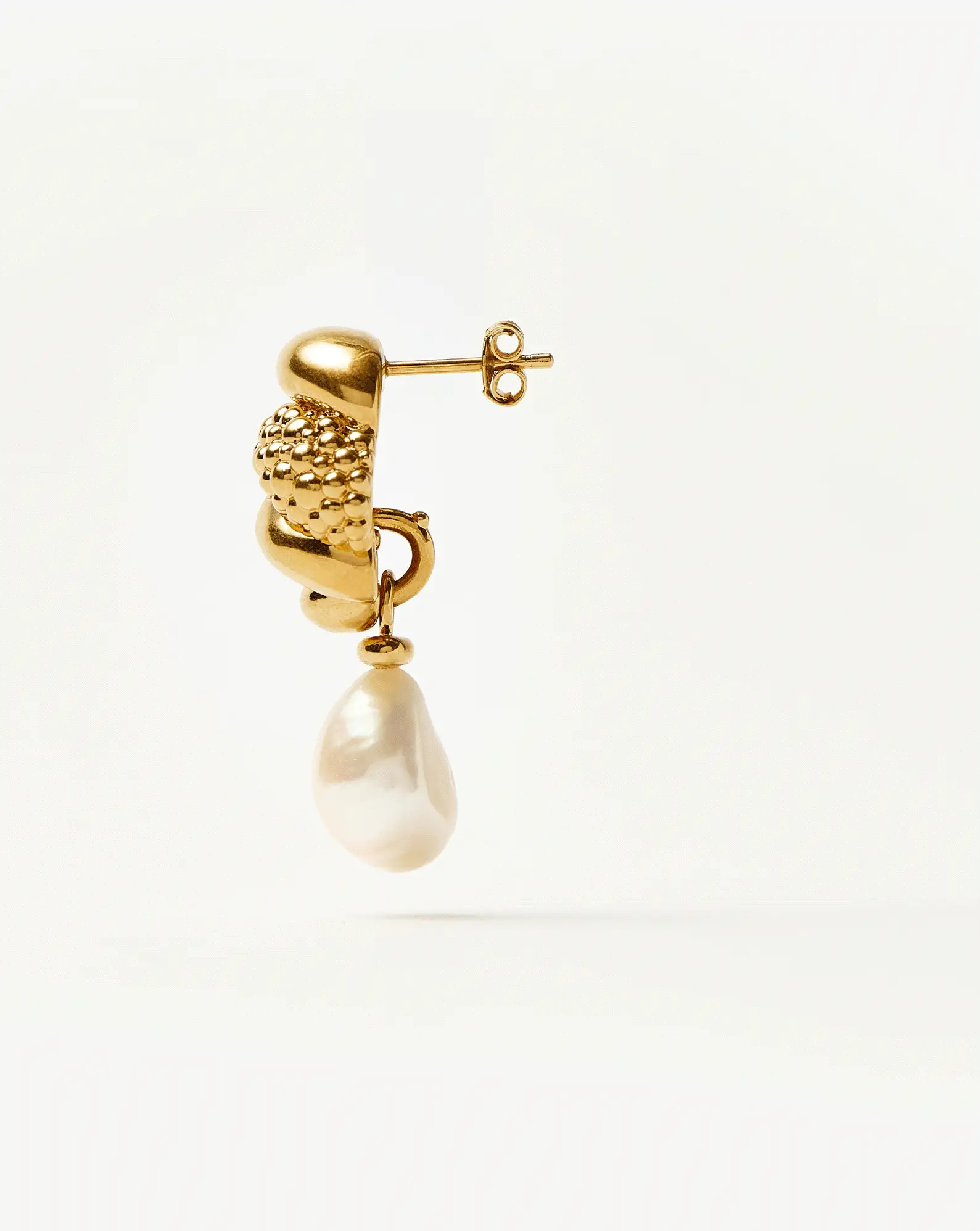 Pearl Baya Charm Drop Earrings | 18k Gold Plated/Pearl - Image 5