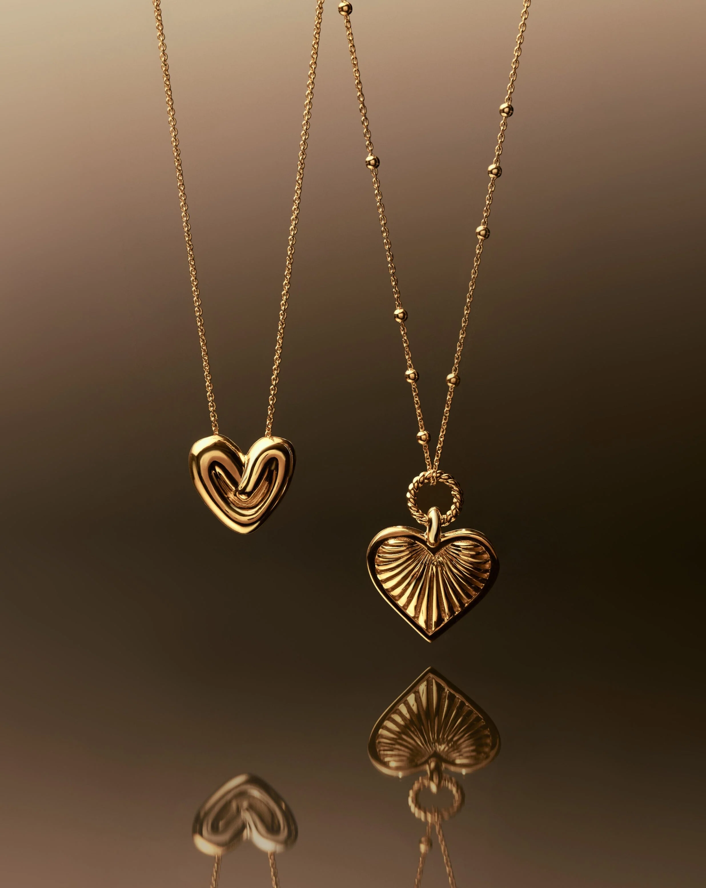 Puffy Heart Pendant Necklace |18k Gold Plated - Image 4