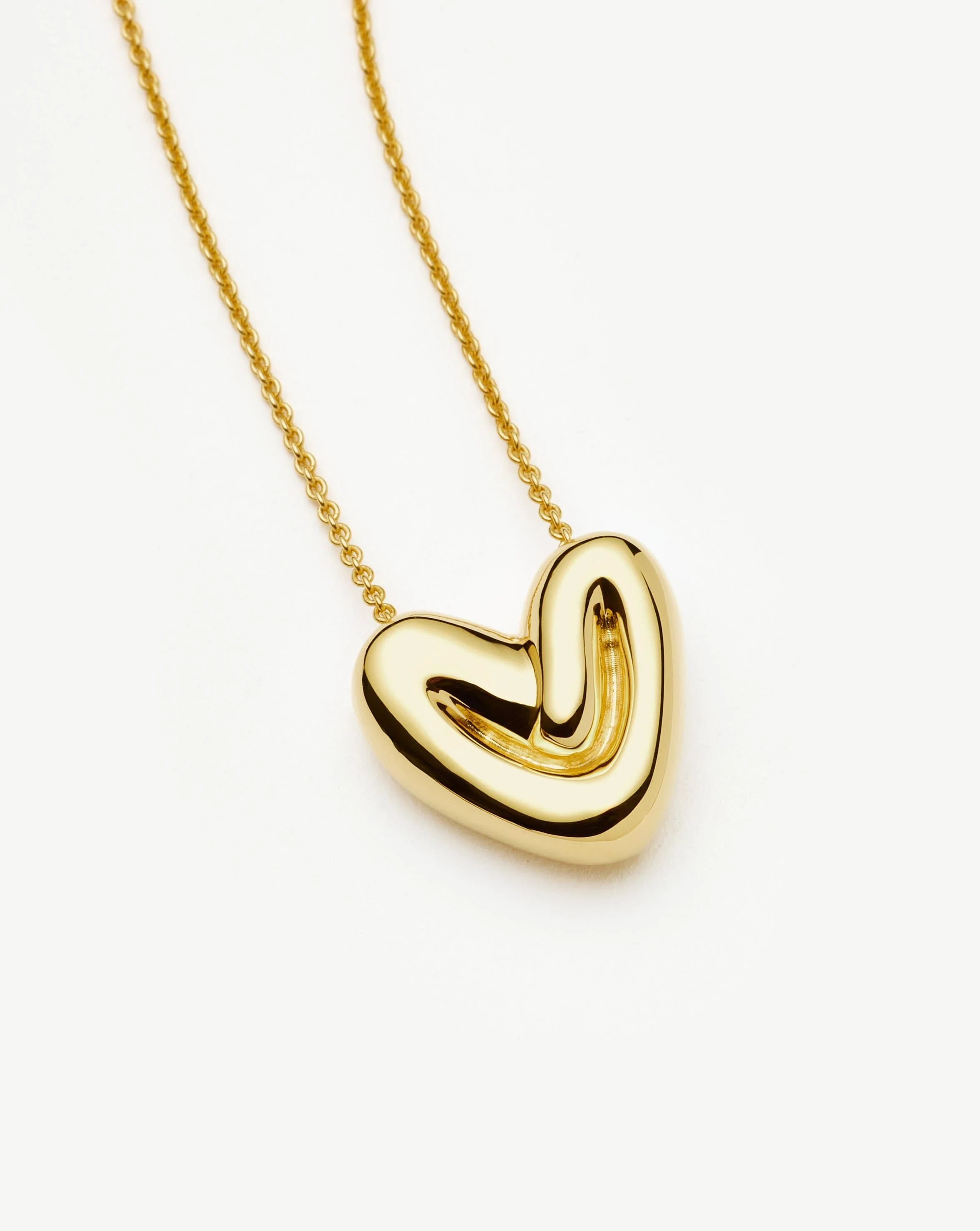 Puffy Heart Pendant Necklace |18k Gold Plated - Image 5