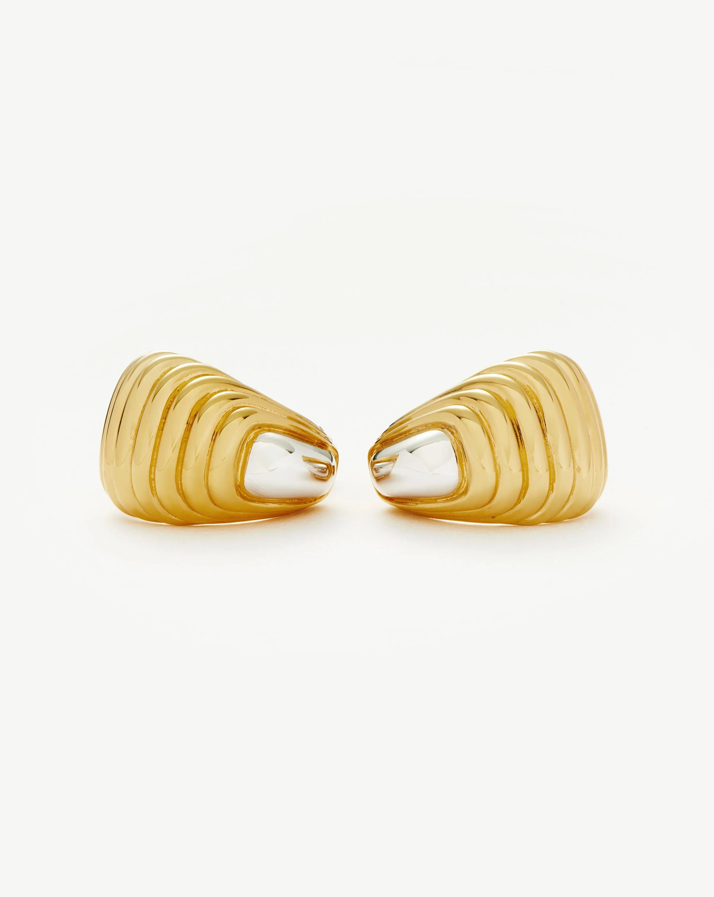 Ridge Oversized Earrings | Mixed Metal - Image 4