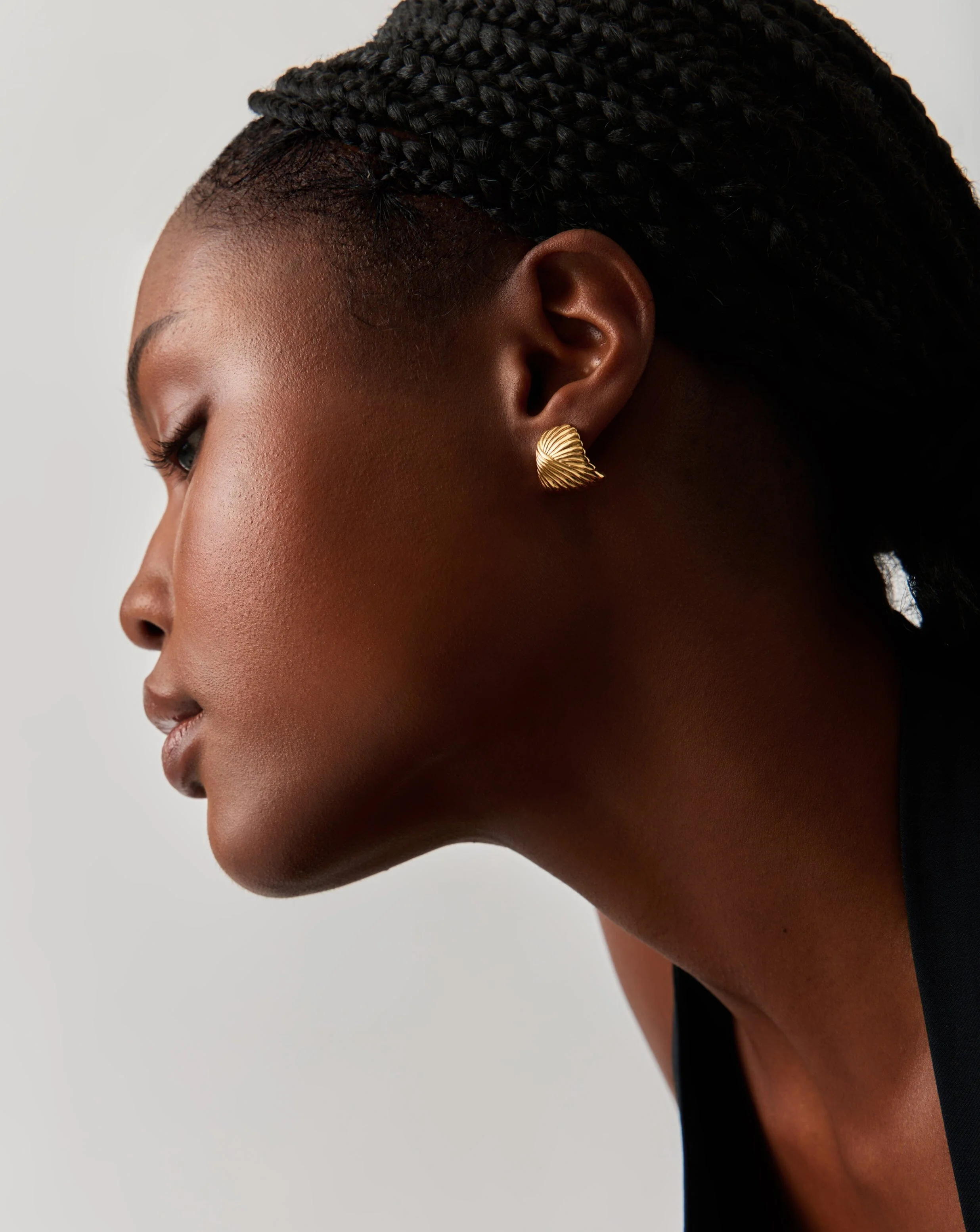 Ripple Stud Earrings | 18k Gold Plated - Image 3