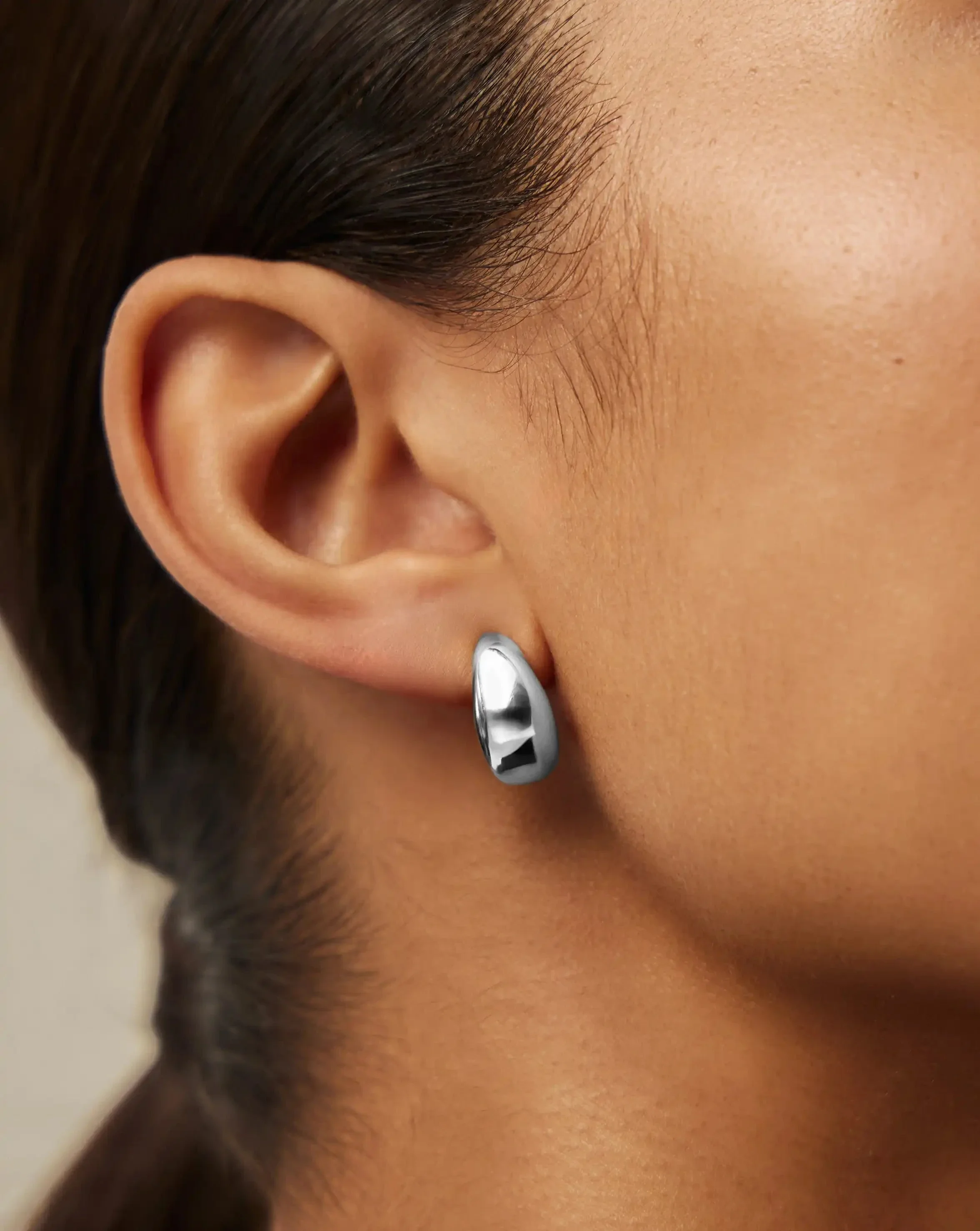 Savi Dome Mini Hoop Earrings - Image 3