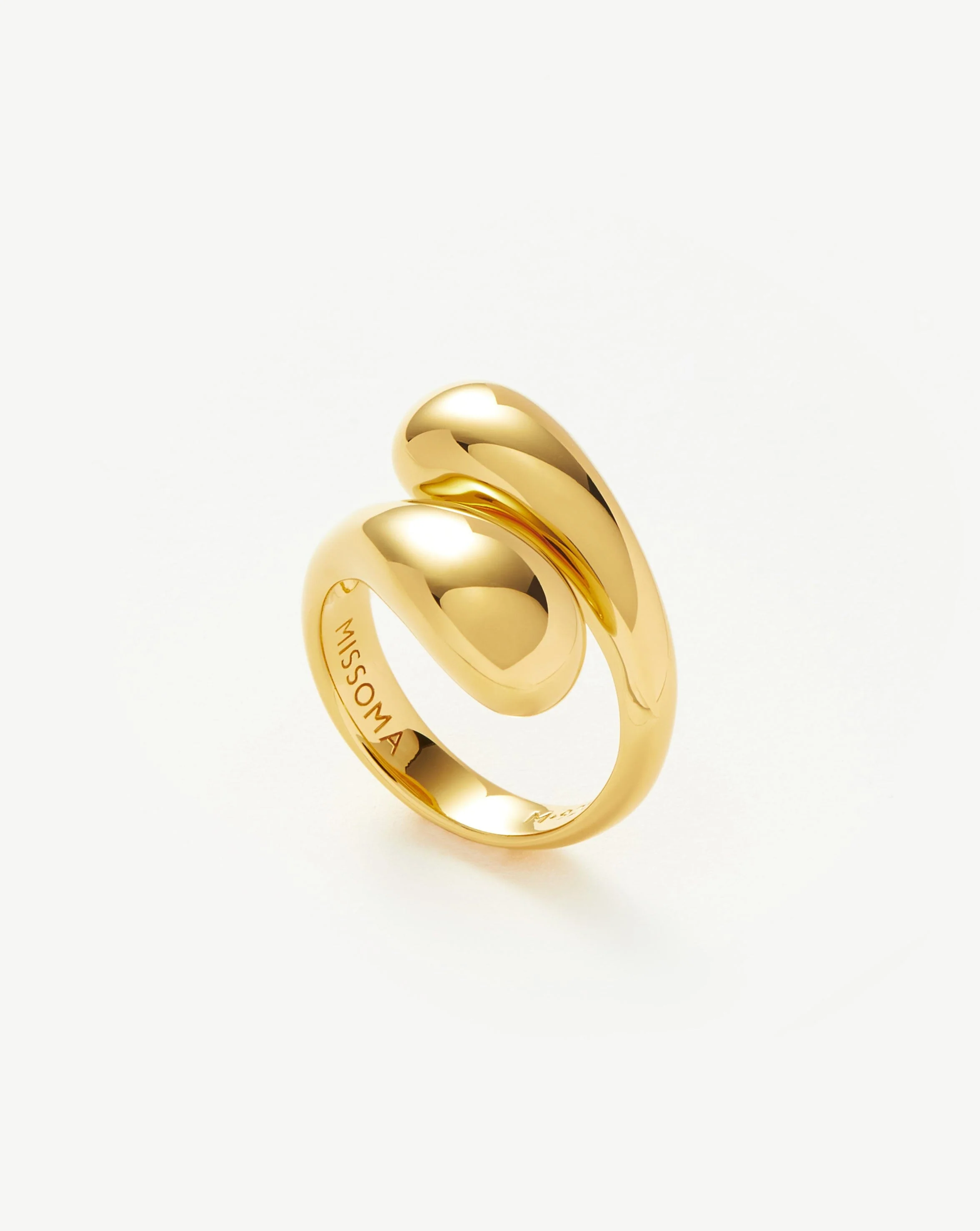 Savi Sculptural Crossover Ring | 18k Gold Vermeil - Image 3