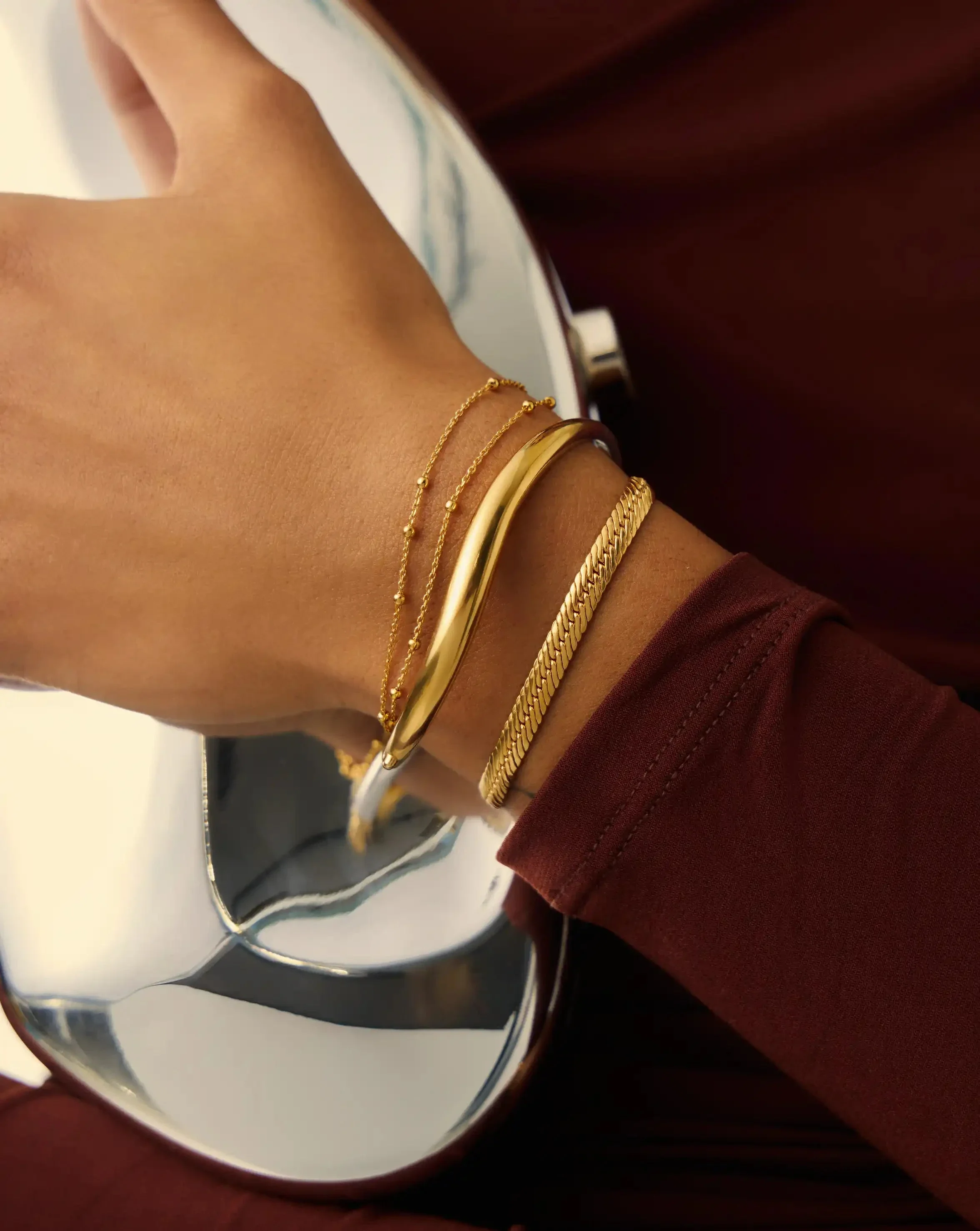 Savi Signature Hinged Bangle | Mix Metal - Image 2
