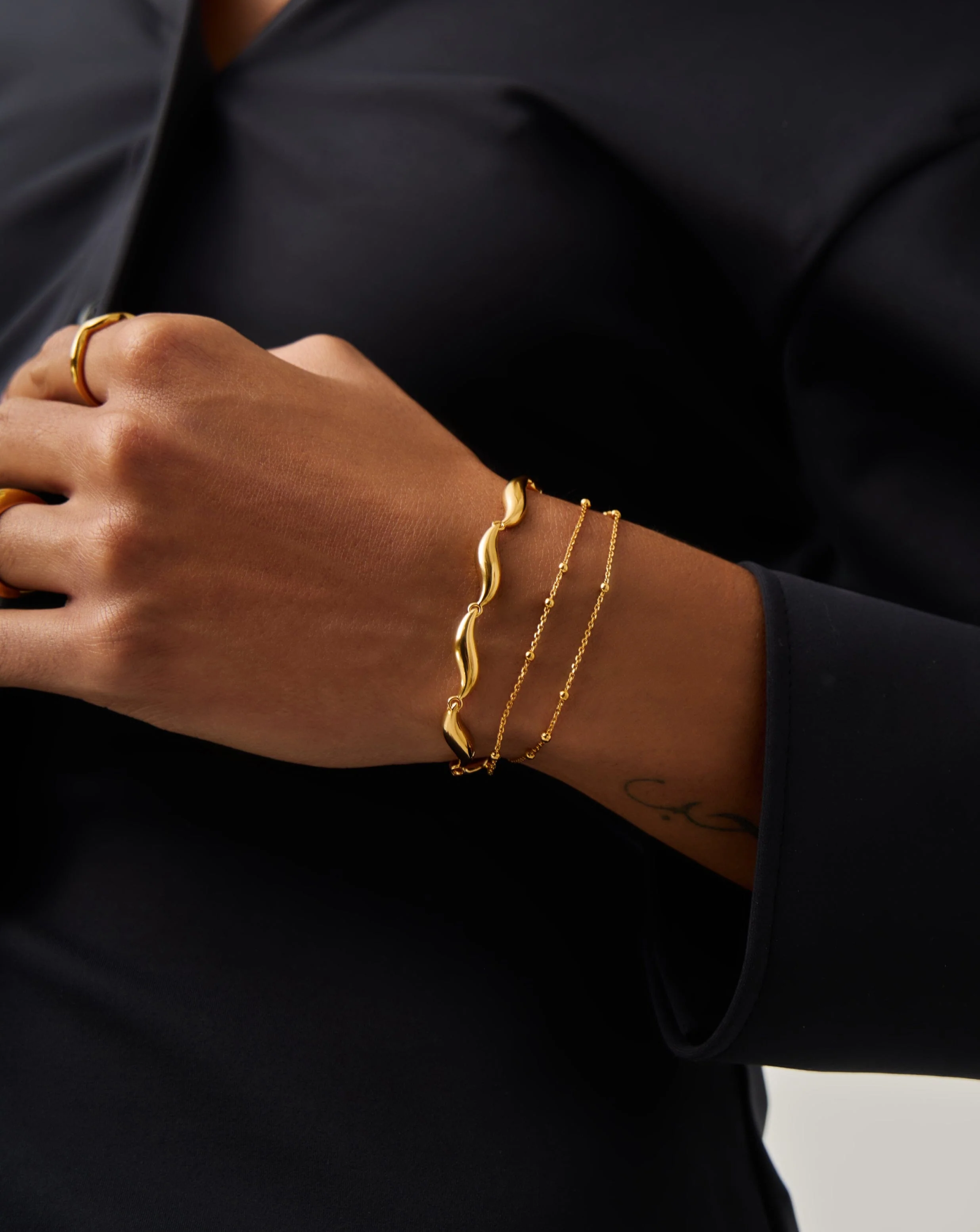 Savi Signature Link Chain Bracelet | 18k Gold Plated - Image 6