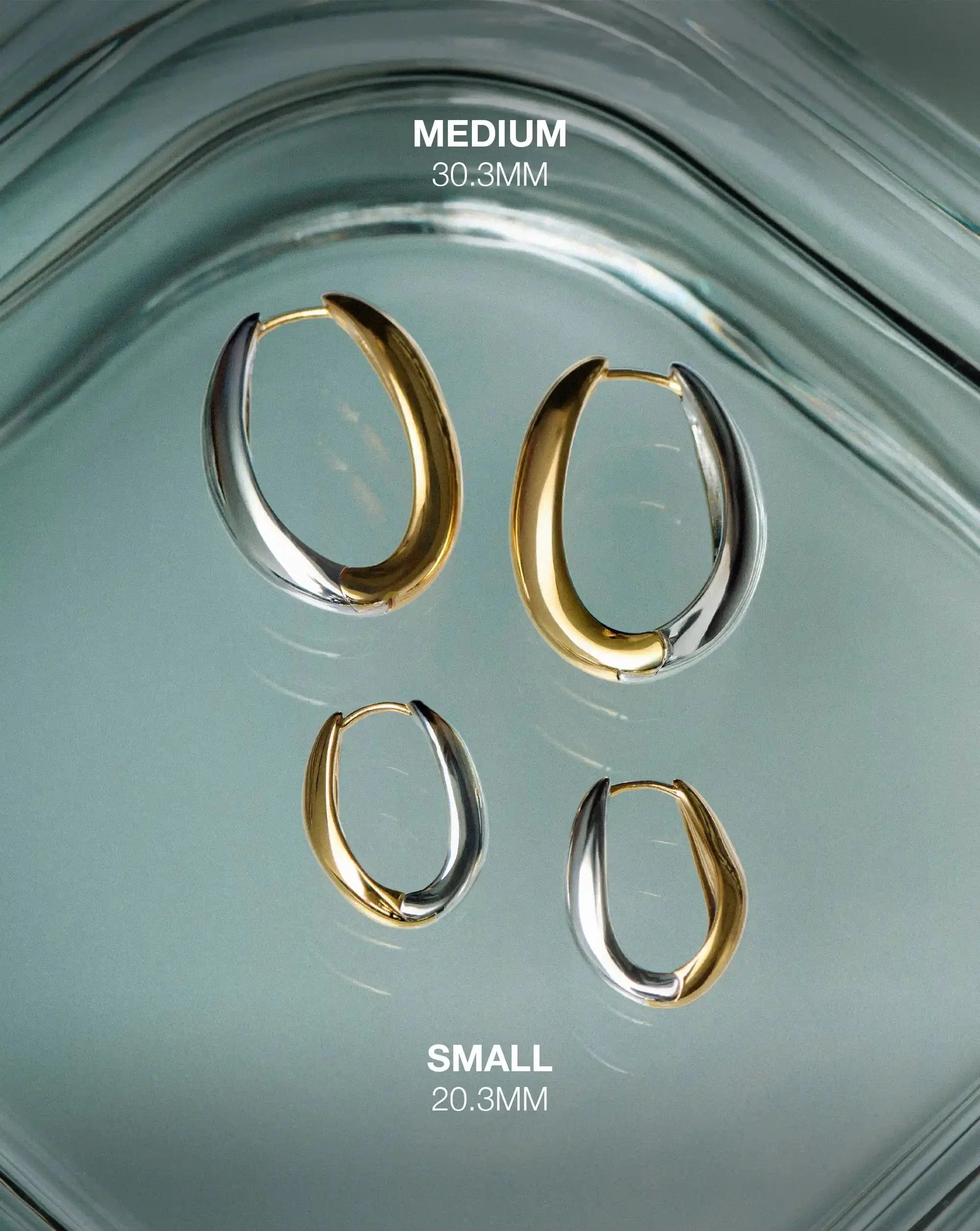 Savi Signature Medium Hoop Earrings | Mix Metal - Image 3