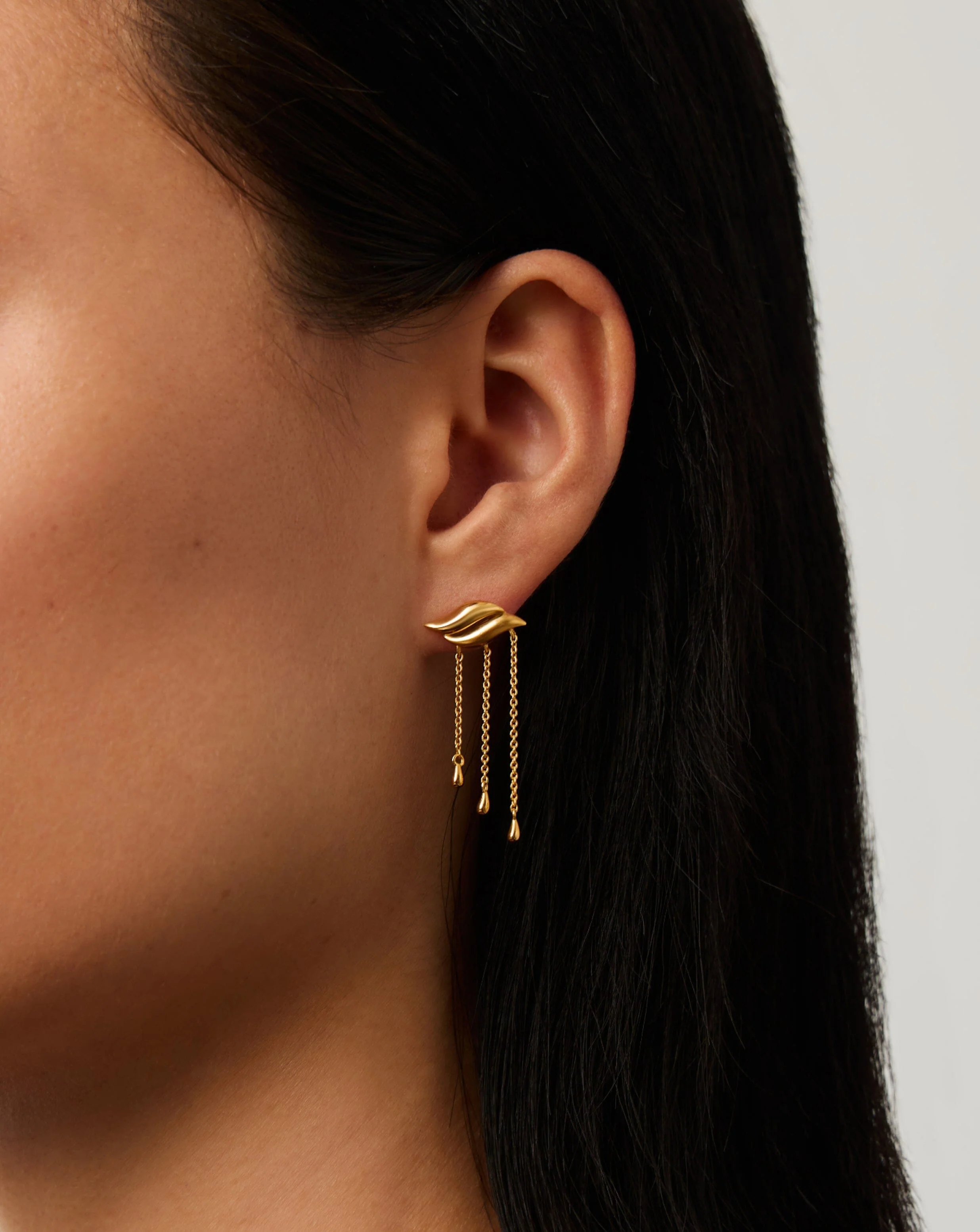 Savi Waterfall Drop Earrings | 18k Gold Vermeil - Image 2