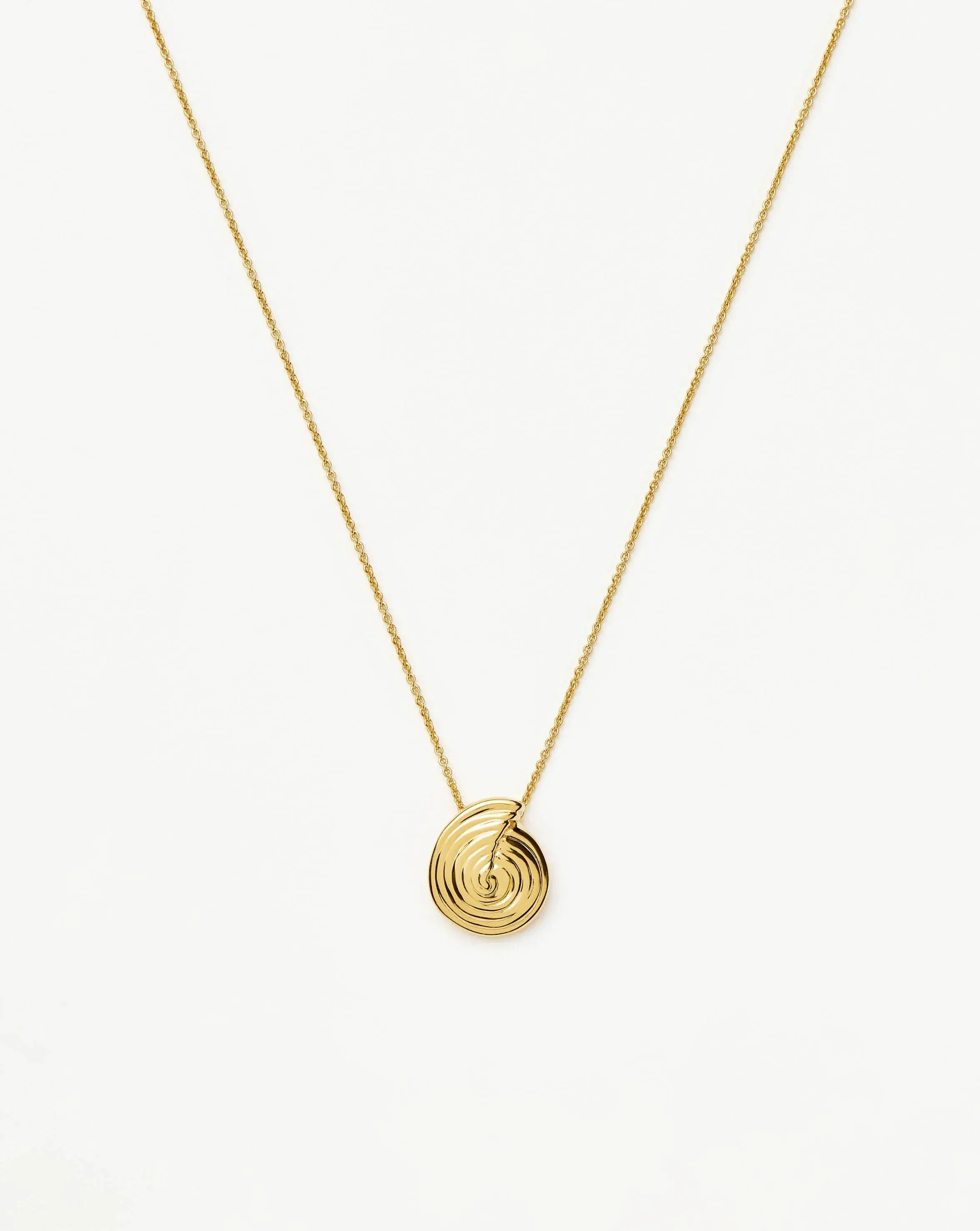 Spiral Mini Pendant Necklace | 18k Gold Plated