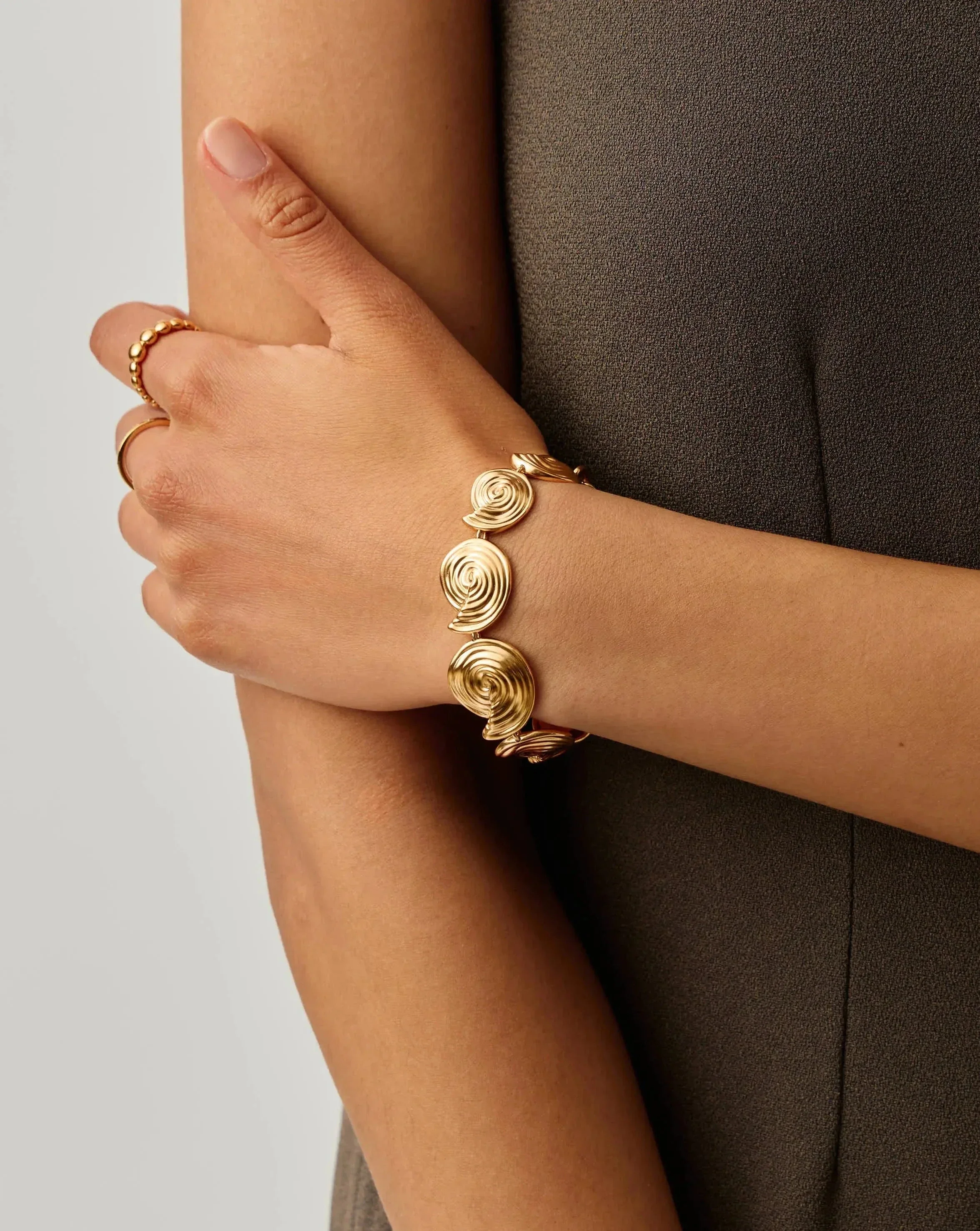Spiral Statement Chain Bracelet | 18k Gold Plated - Image 3