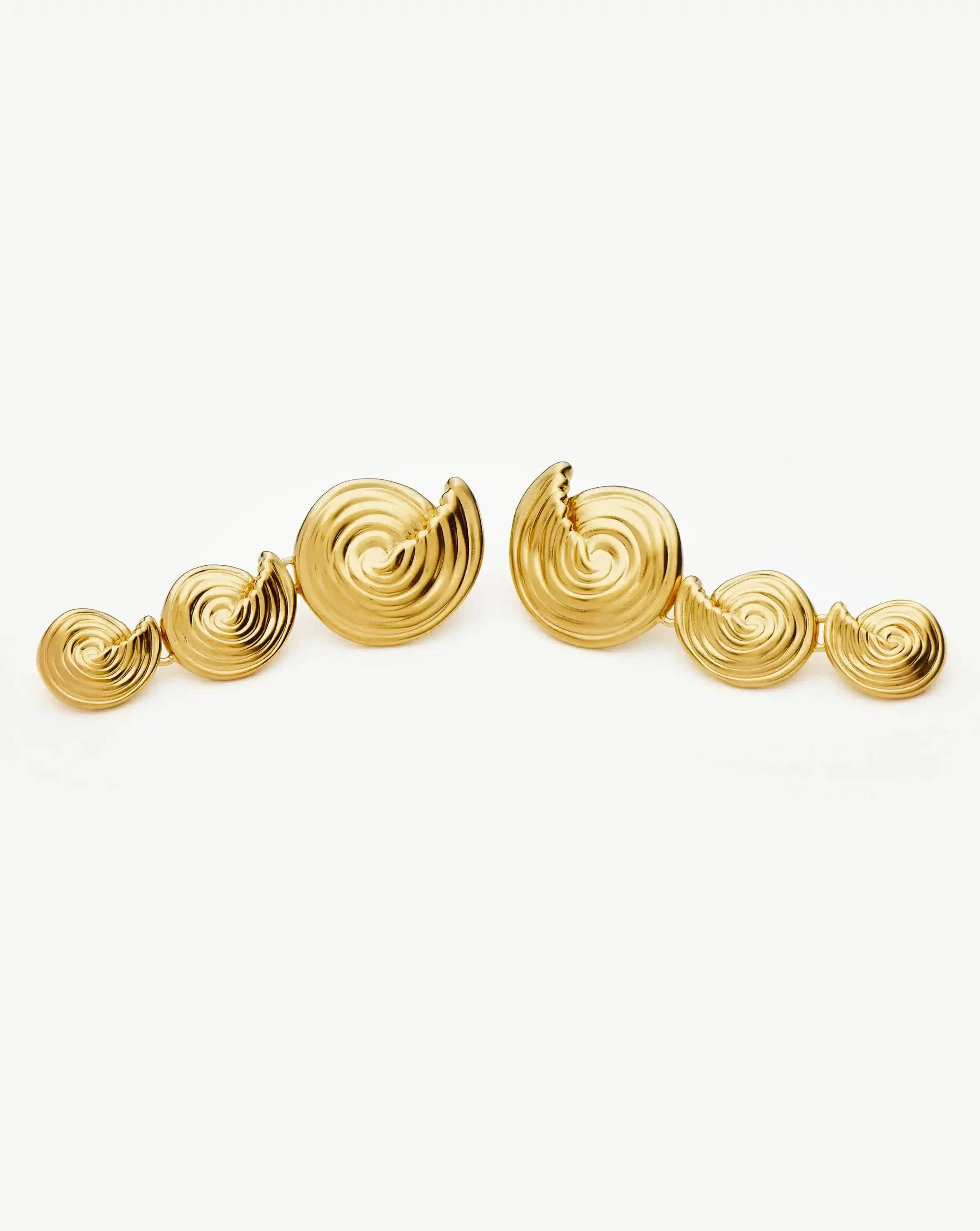 Spiral Statement Drop Earrings | 18k Gold Plated - Image 4