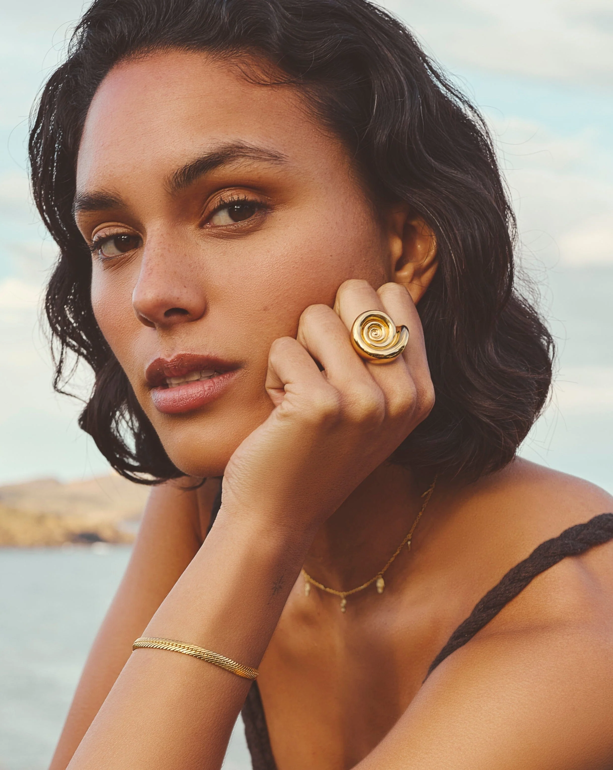 Spiral Statement Ring | 18k Gold Plated - Image 2