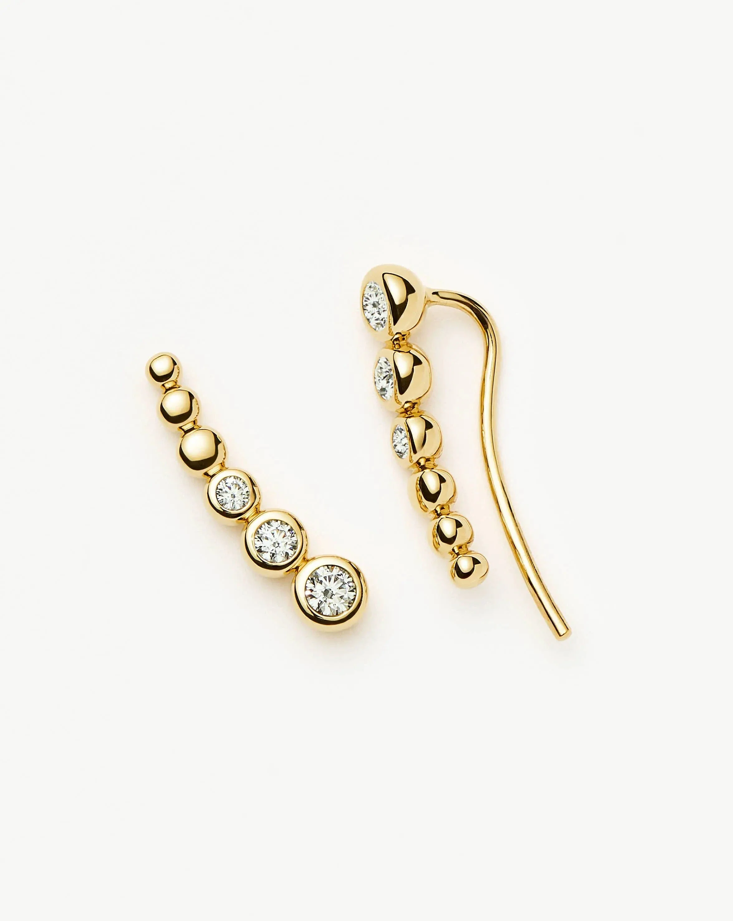 Tennis Climber Earrings | 18k Gold Vermeil/Cubic Zirconia