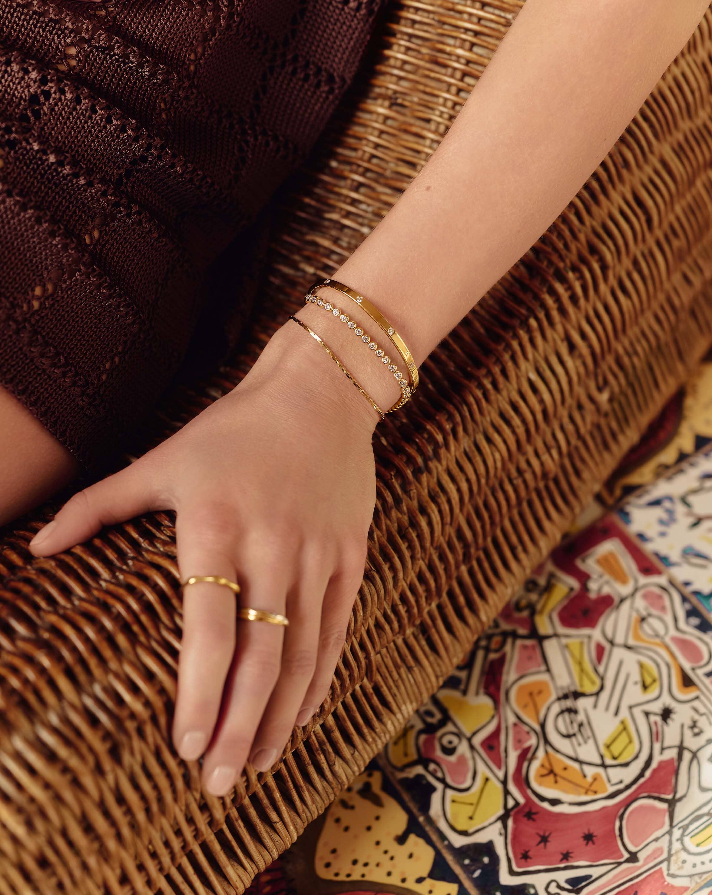 Tennis Round Bracelet | 18k Gold Vermeil Cubic Zirconia - Image 2