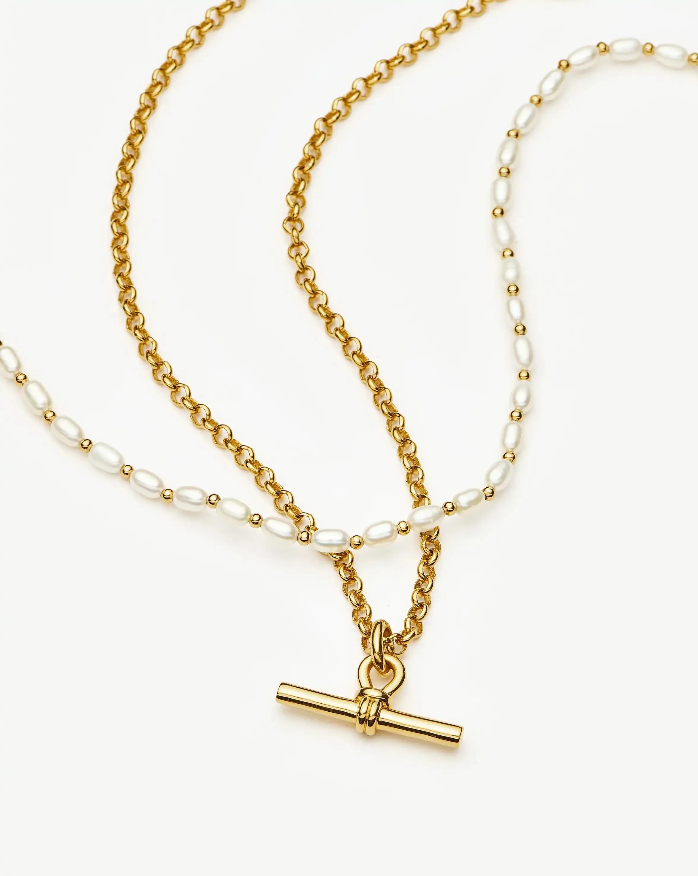 The Andy Pearl Necklace Set | 18k Gold Plated/Pearl - Image 4