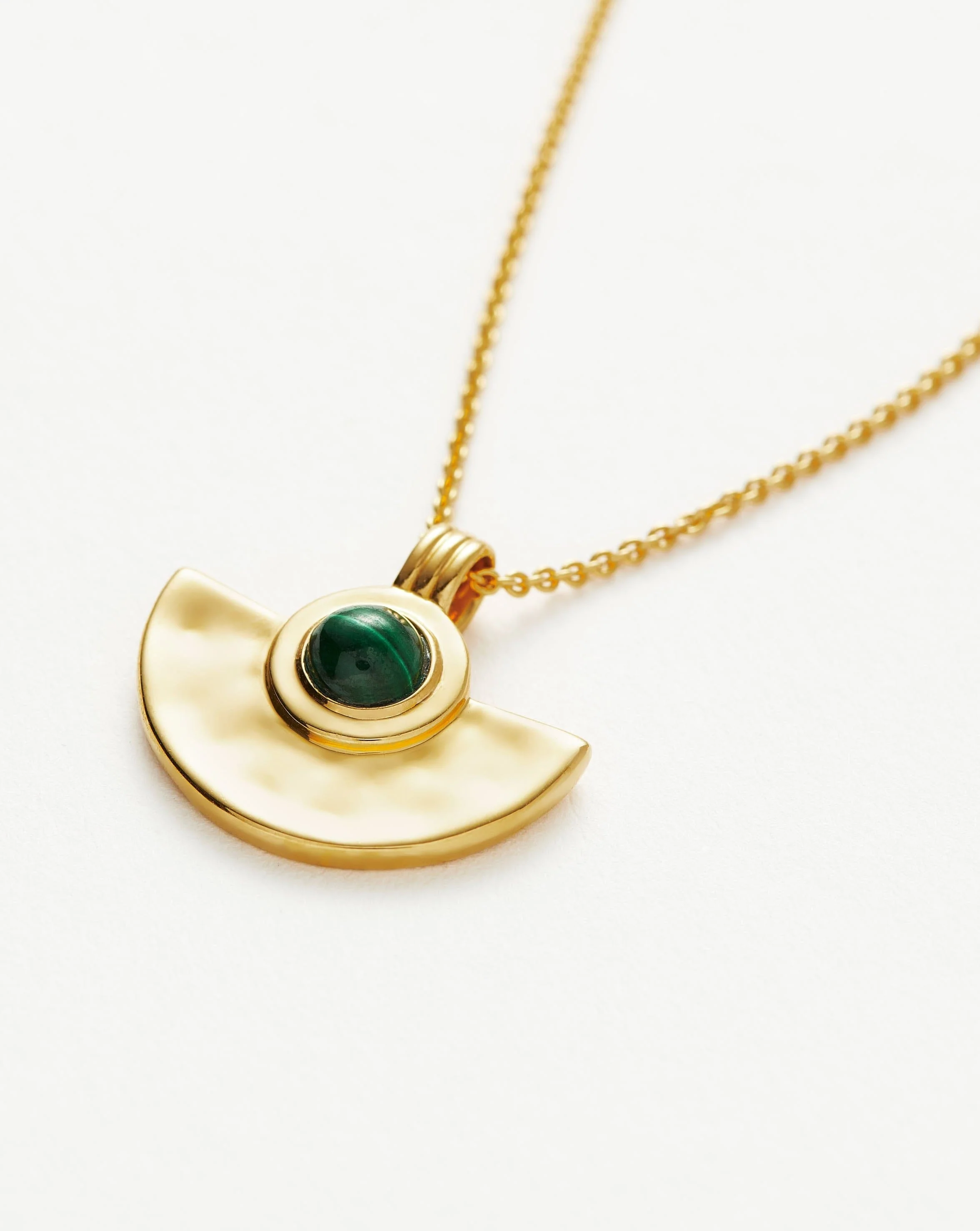 Zenyu Gemstone Fan Pendant Necklace - Image 4